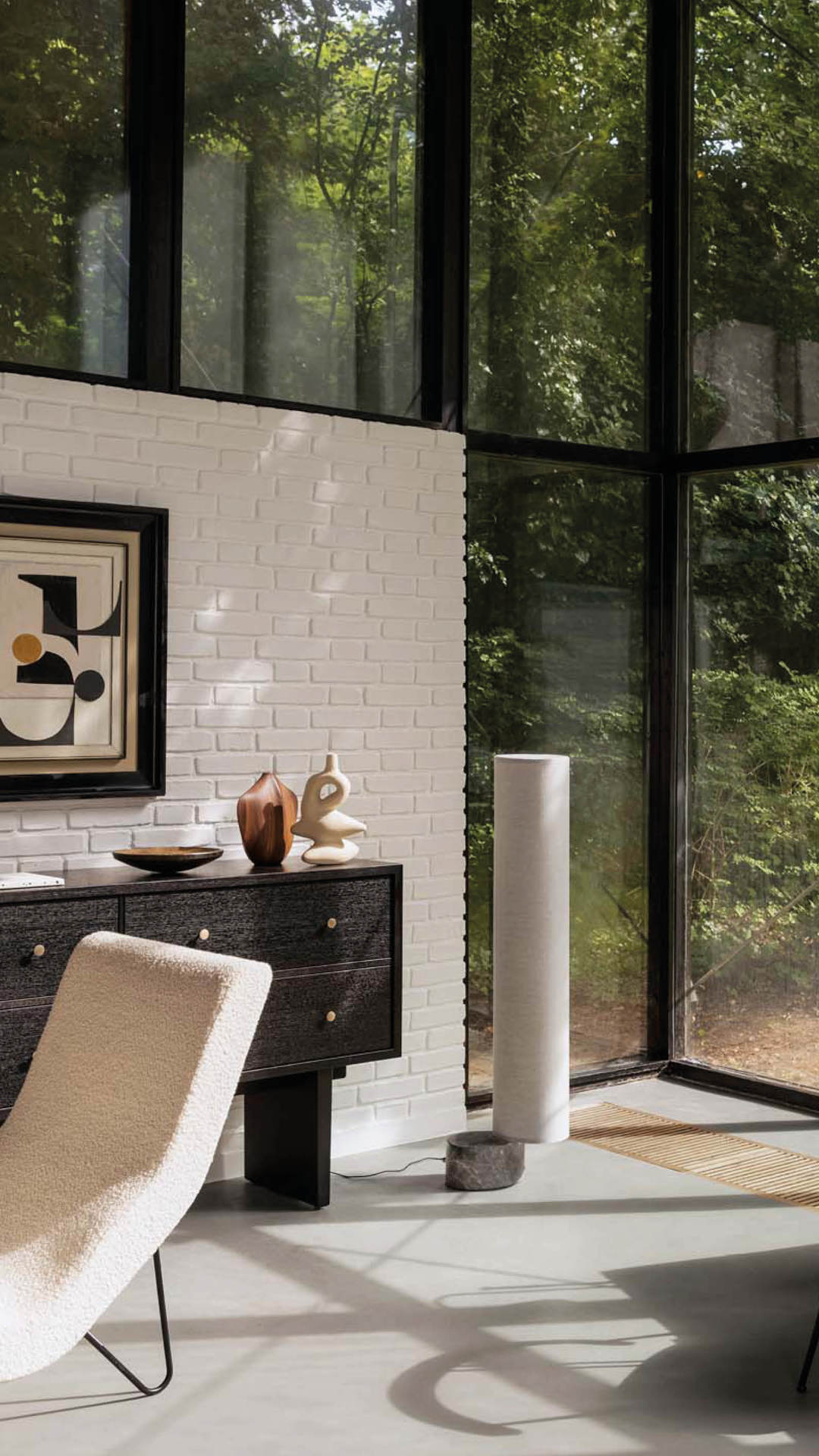 Stojaca lampa nastaviteľná UNBOUND šedý mramor