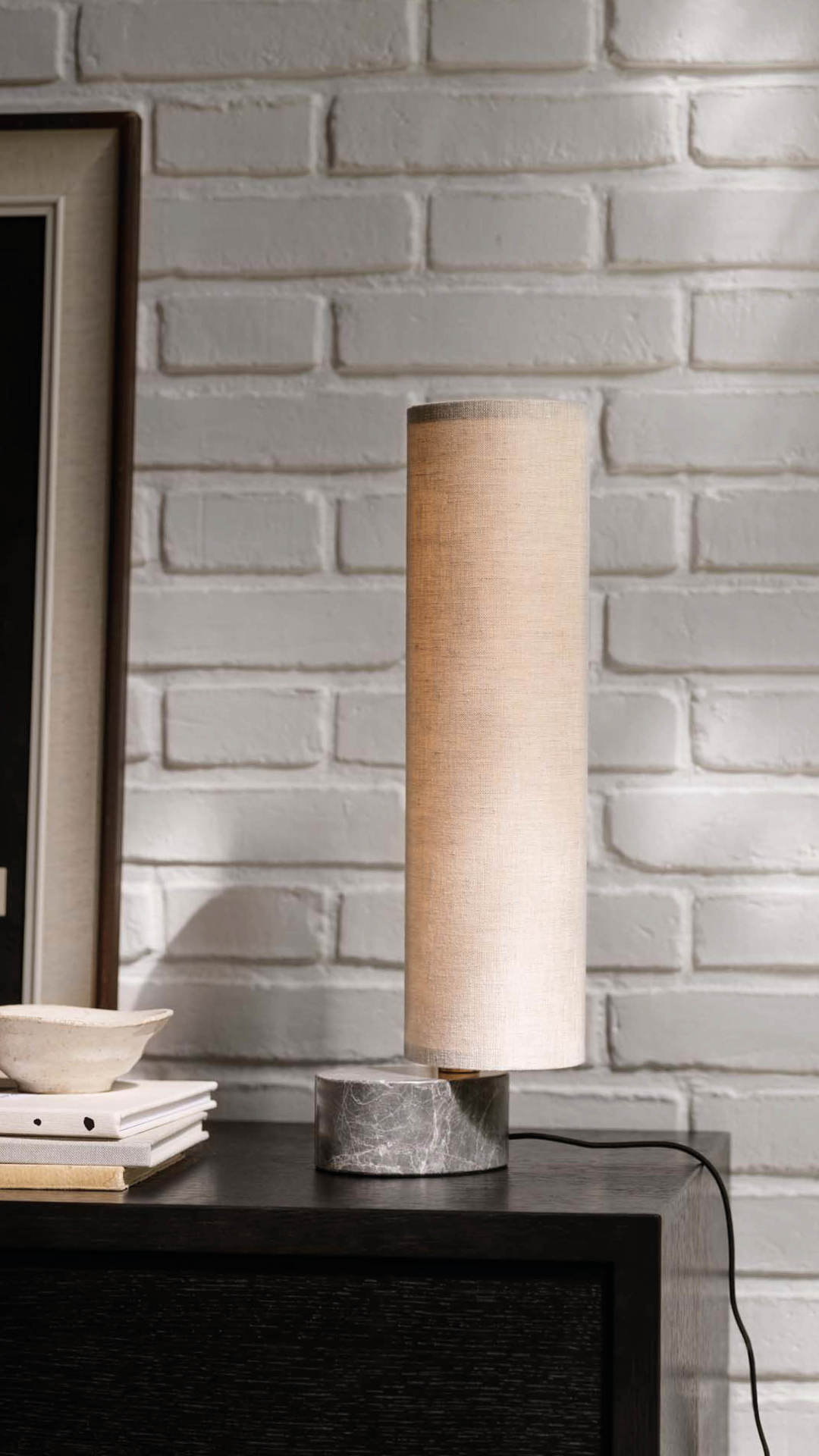 UNBOUND table lamp gray marble