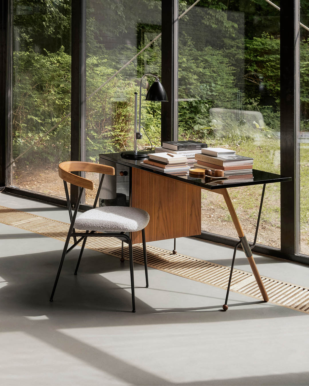 Walnut veneer desk 62