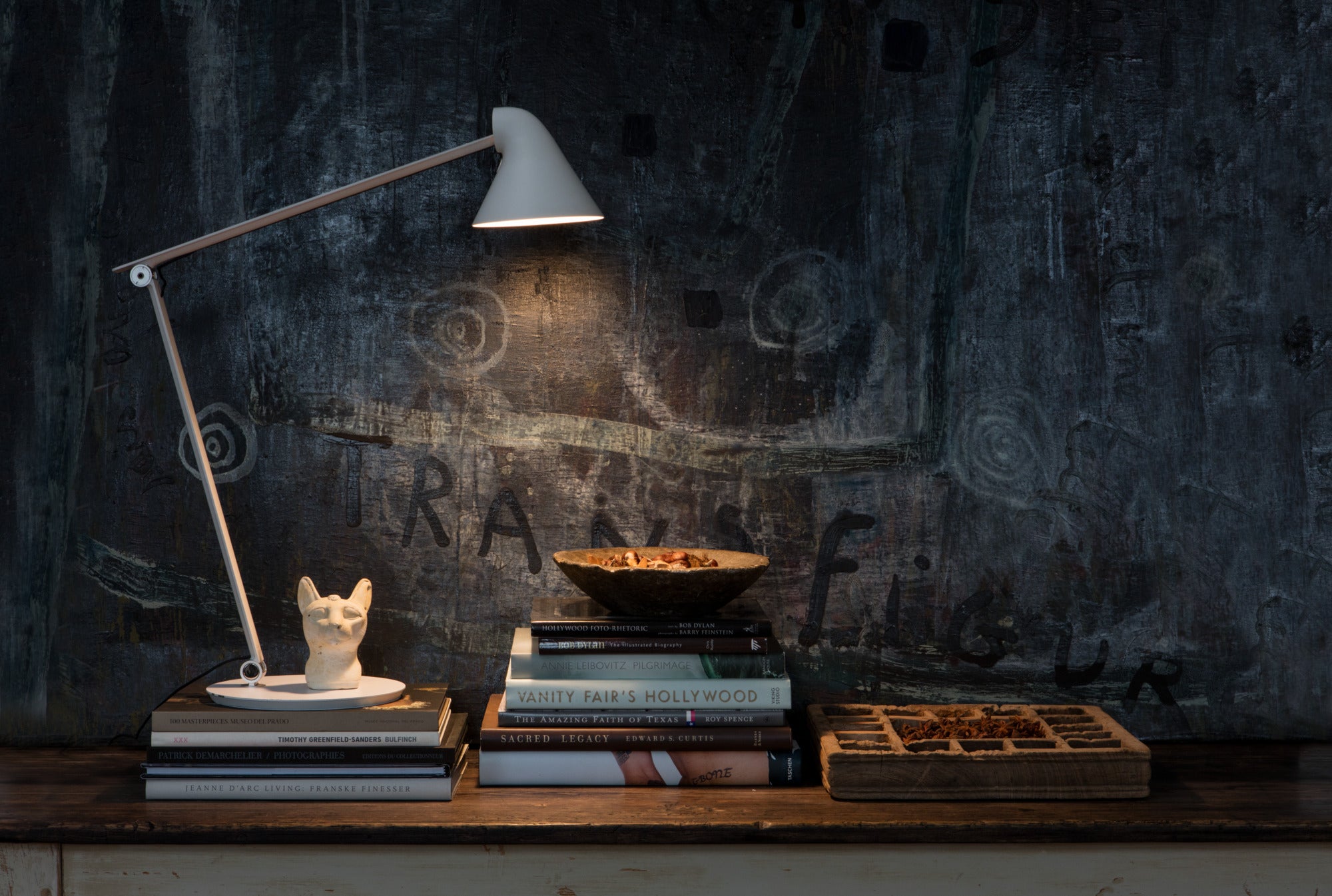 Stolná lampa NJP biela