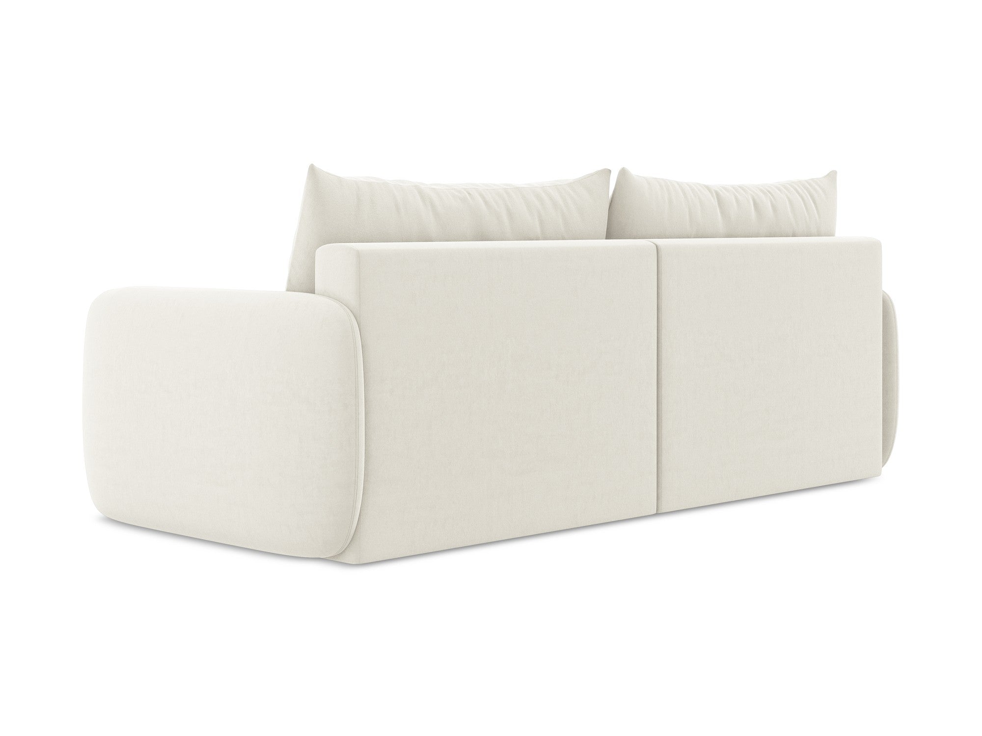 Velvet 3-Seater Sofa with Sleeping Function KALENA Light Beige