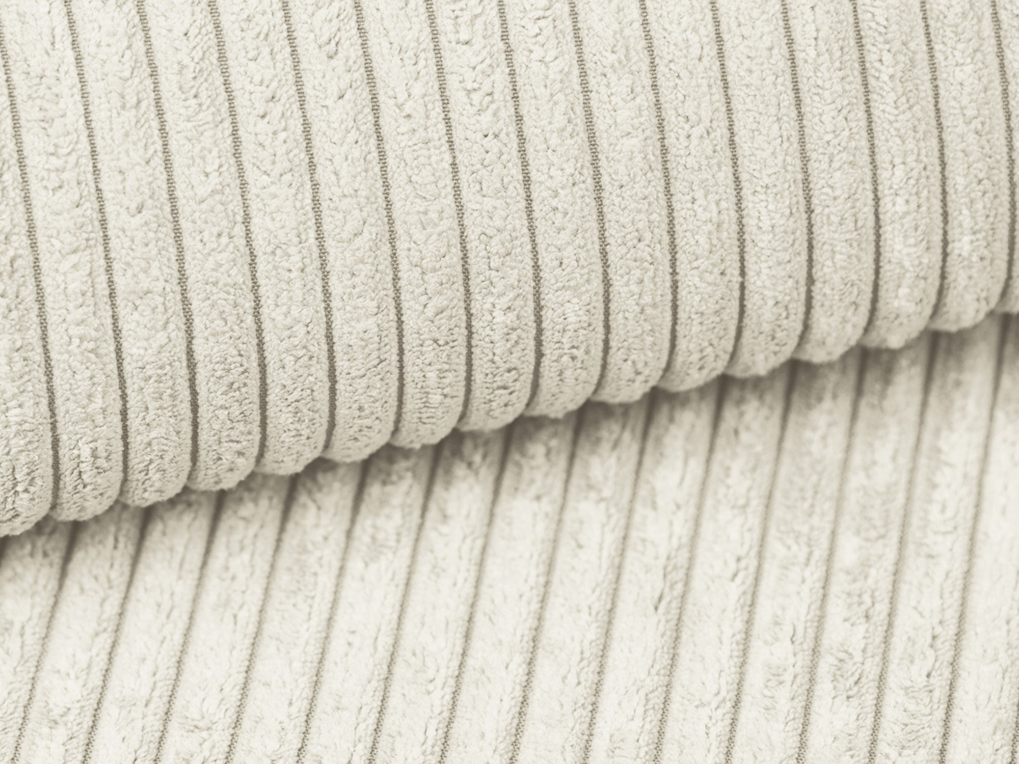 3-Seater Sofa with Sleeping Function KALENA Light Beige Corduroy