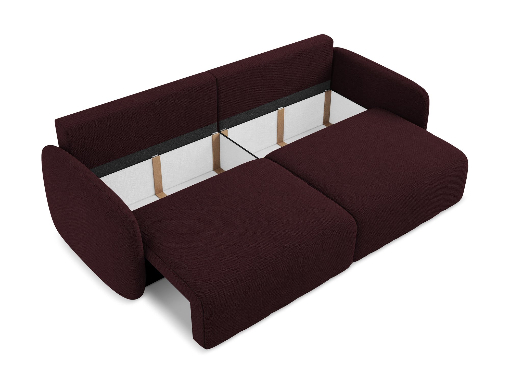 3-Seater Sofa with Sleeping Function KALENA Burgundy