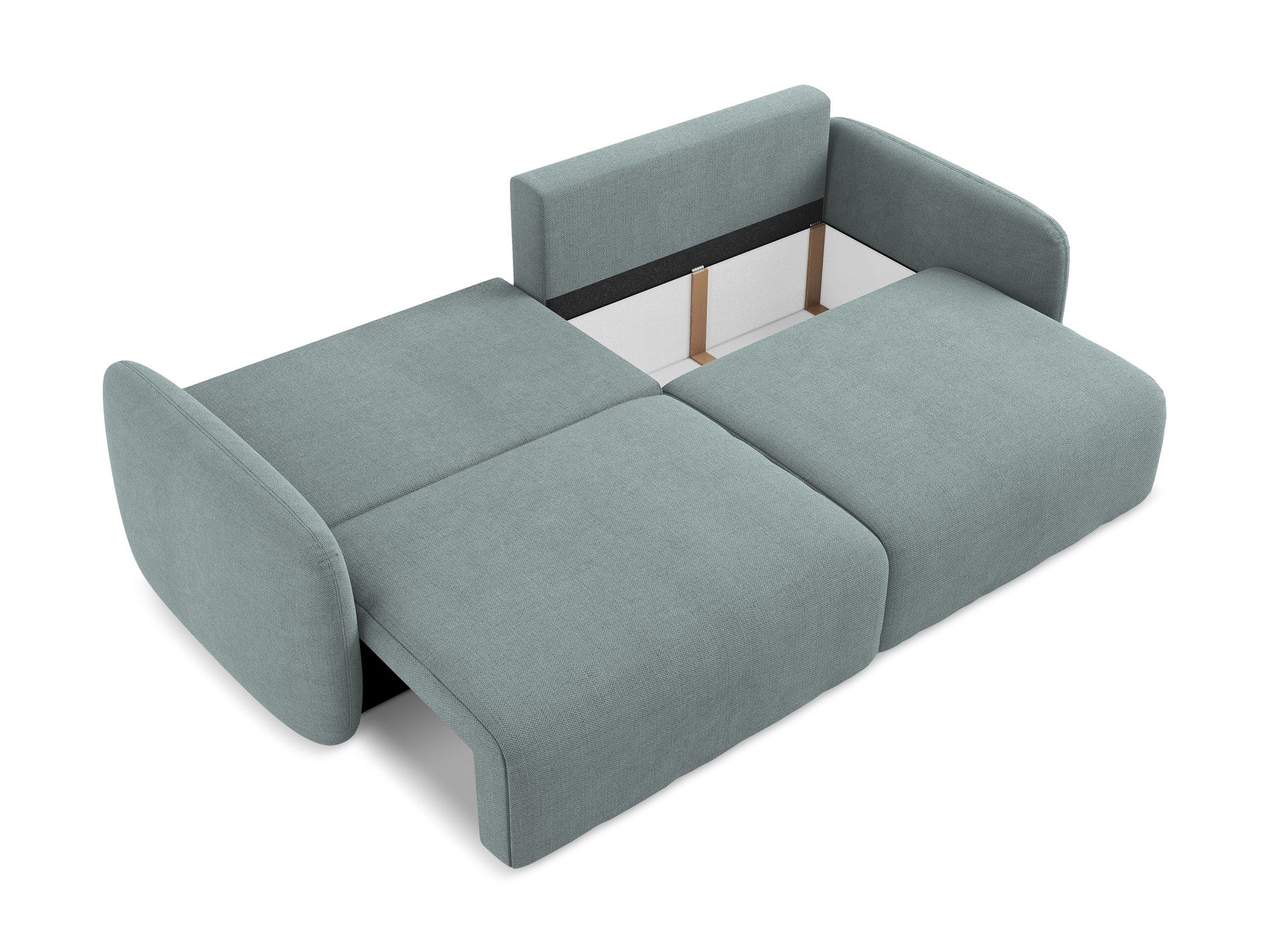 3-Seater Sofa with Sleeping Function KALENA Denim Blue