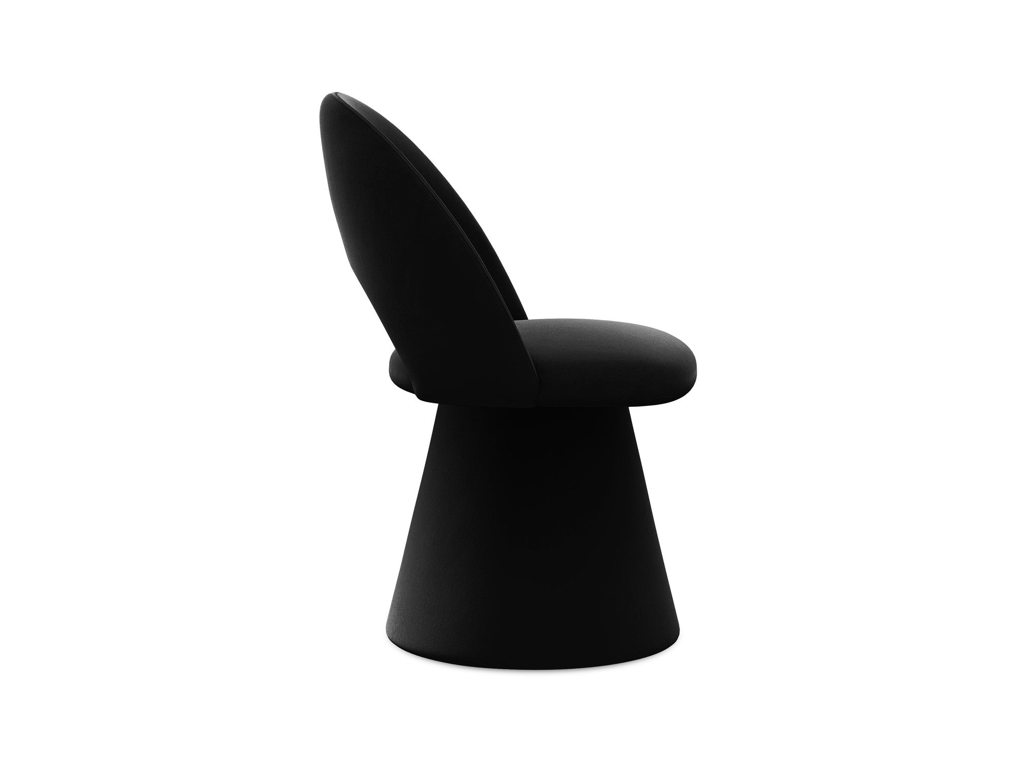 Sametová stolička KALO čierna
