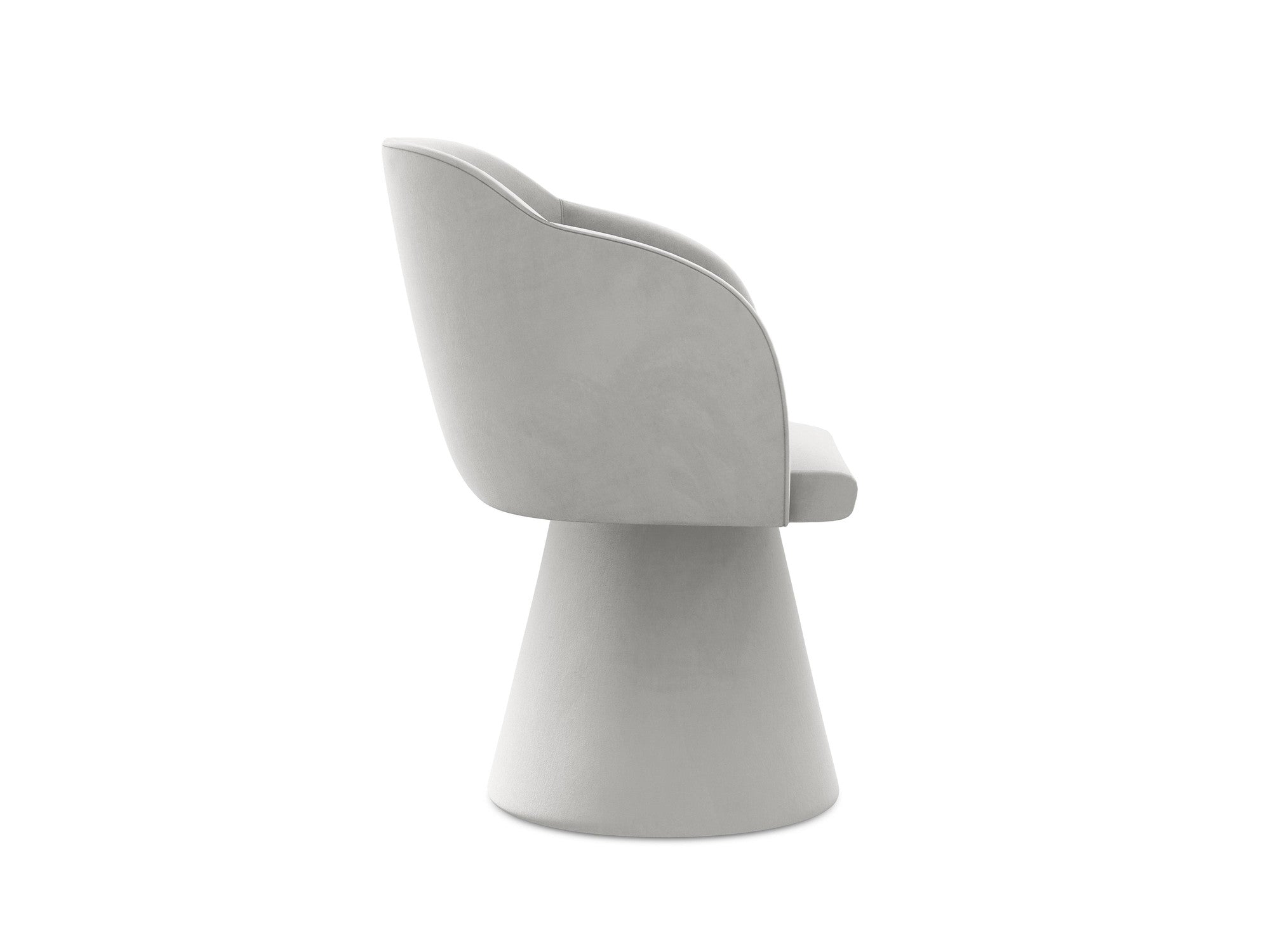 Sametová stolička KANOA strieborná