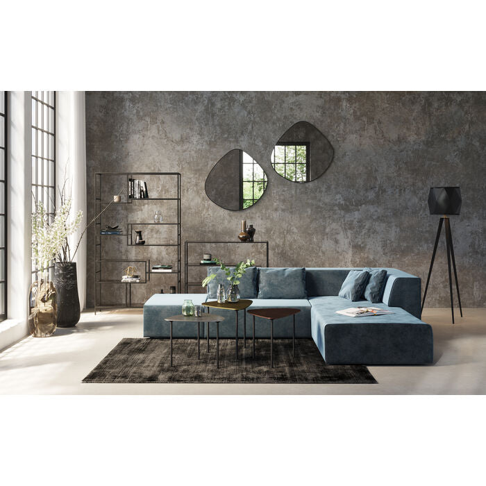 Console with shelves black loft