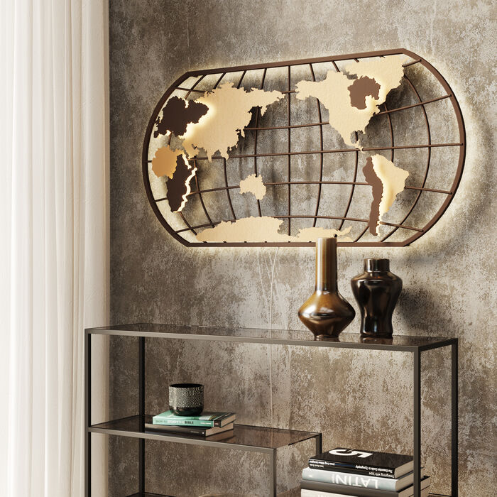 Console with shelves black loft