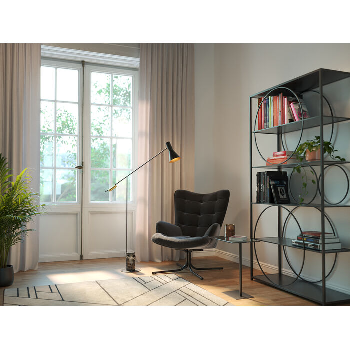 Otočný kreslo OSCAR čierny zamat