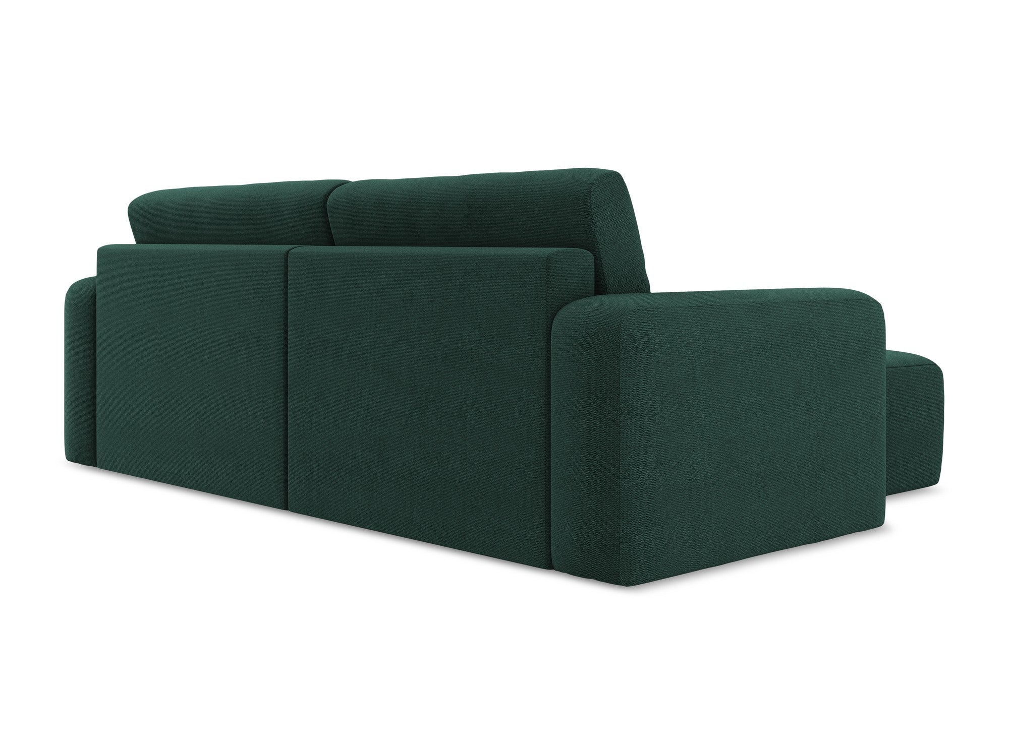 Left-sided corner sofa bed KONA in bottle green