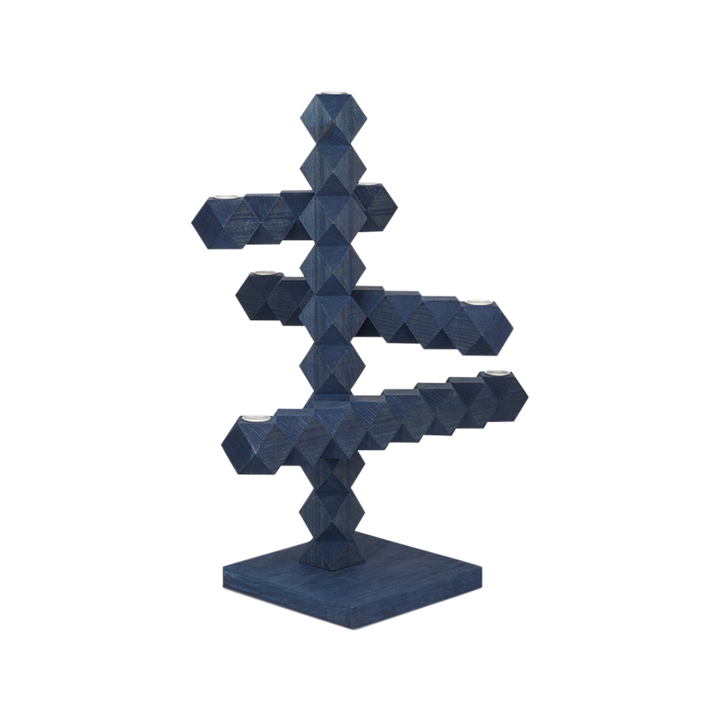 CLEAN CUT Candle Holder Blue