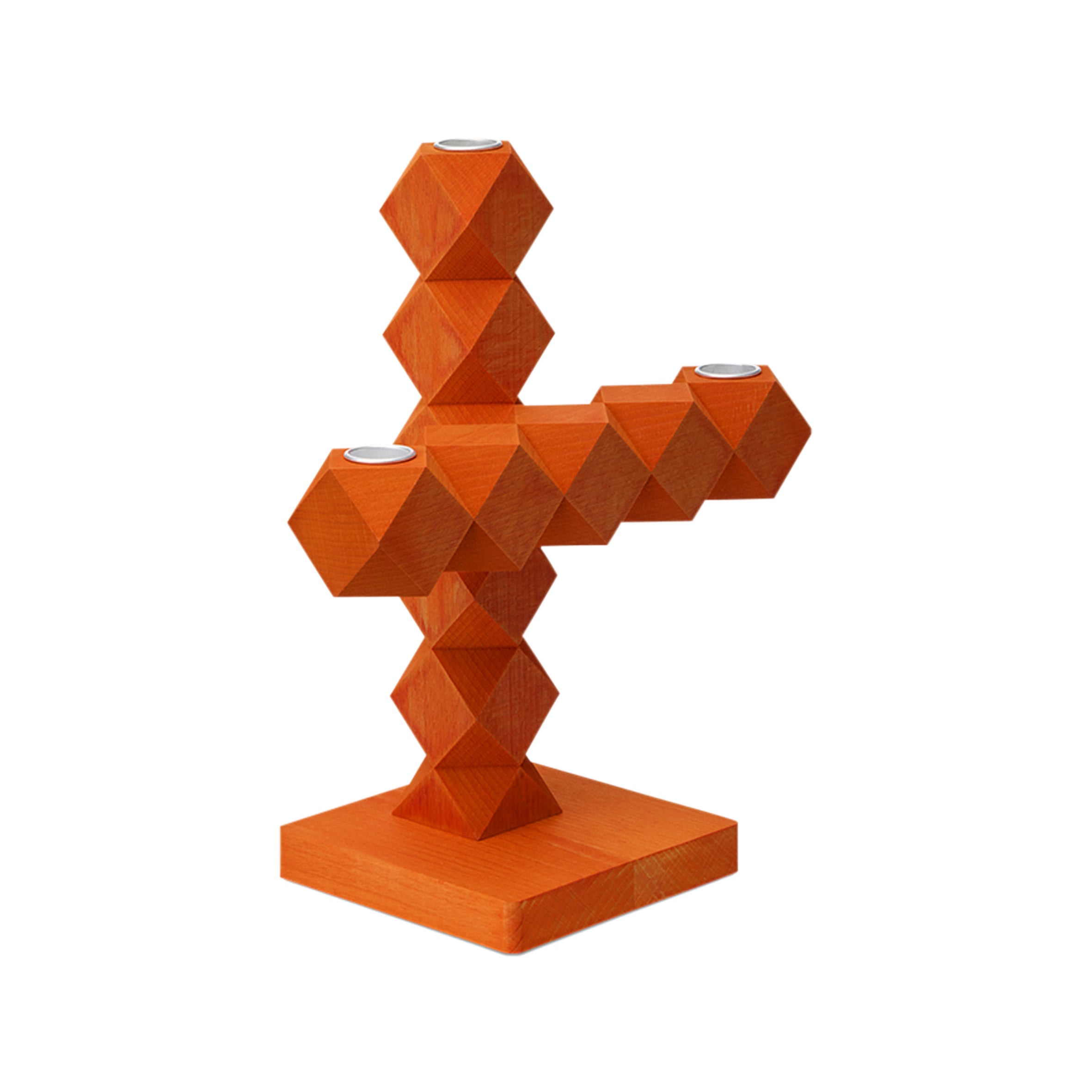 CLEAN CUT Candle Holder Orange