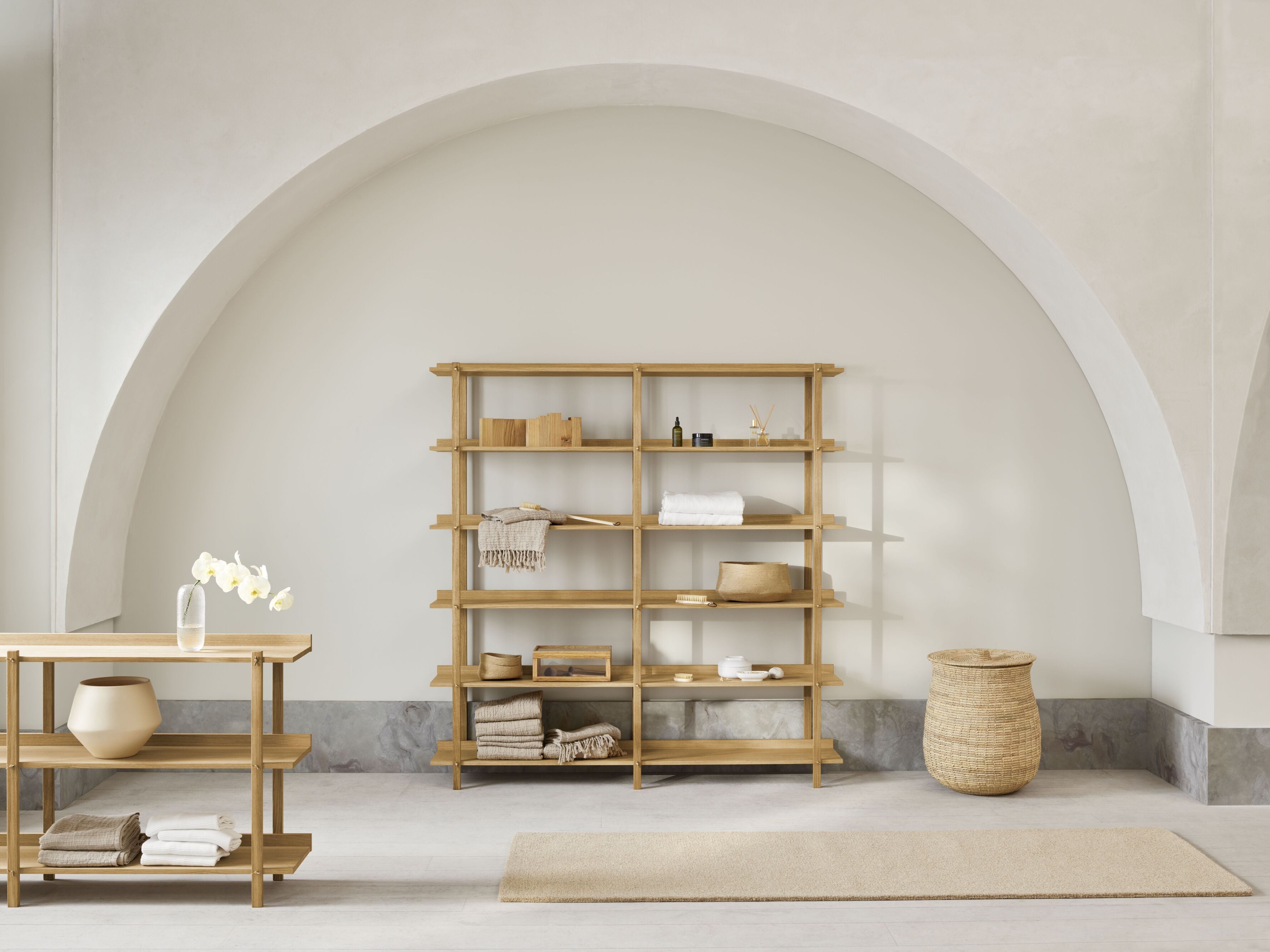 Dvojitý regál KARI dýha z duba