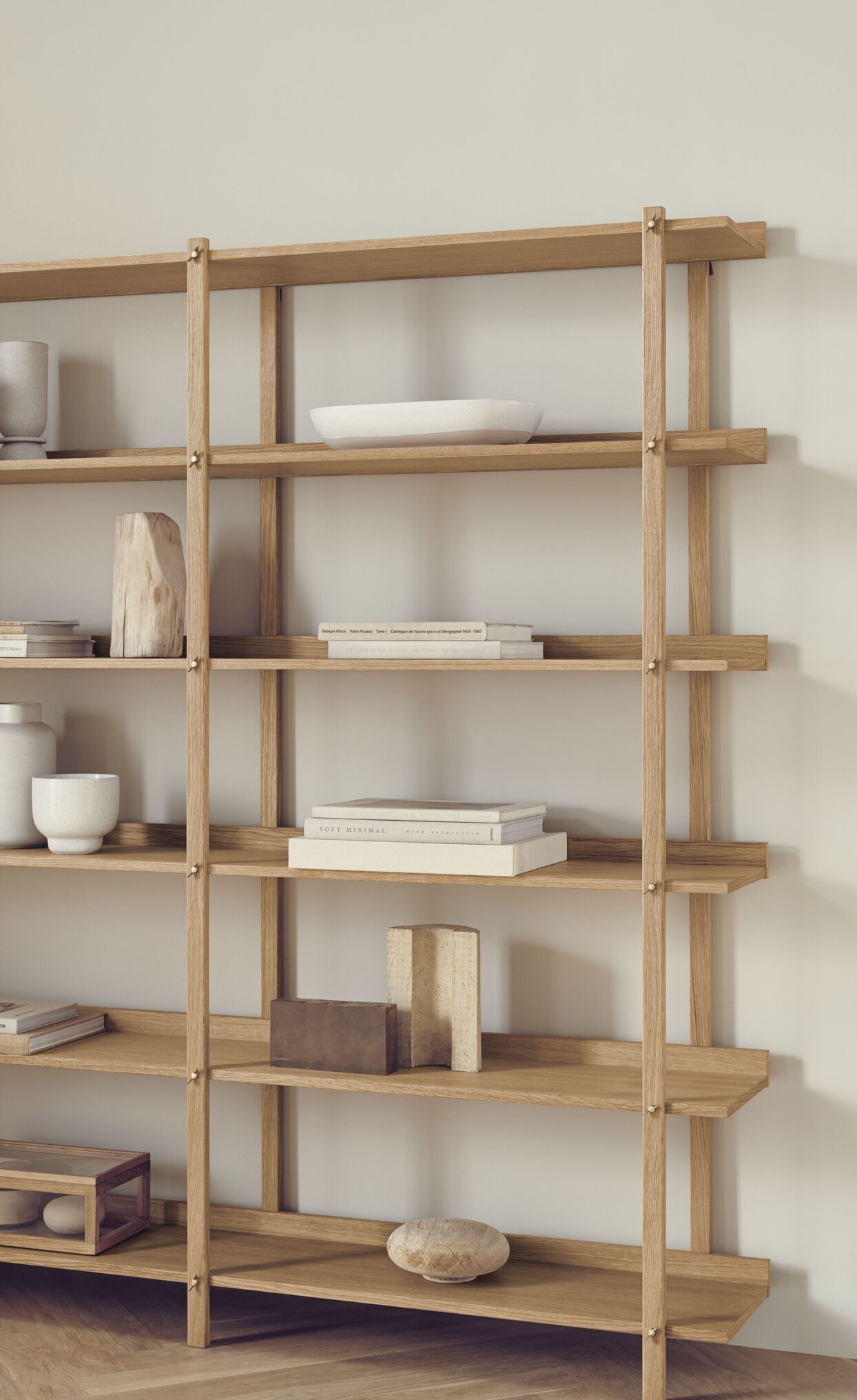 Regál KARI bielený dyha dubová