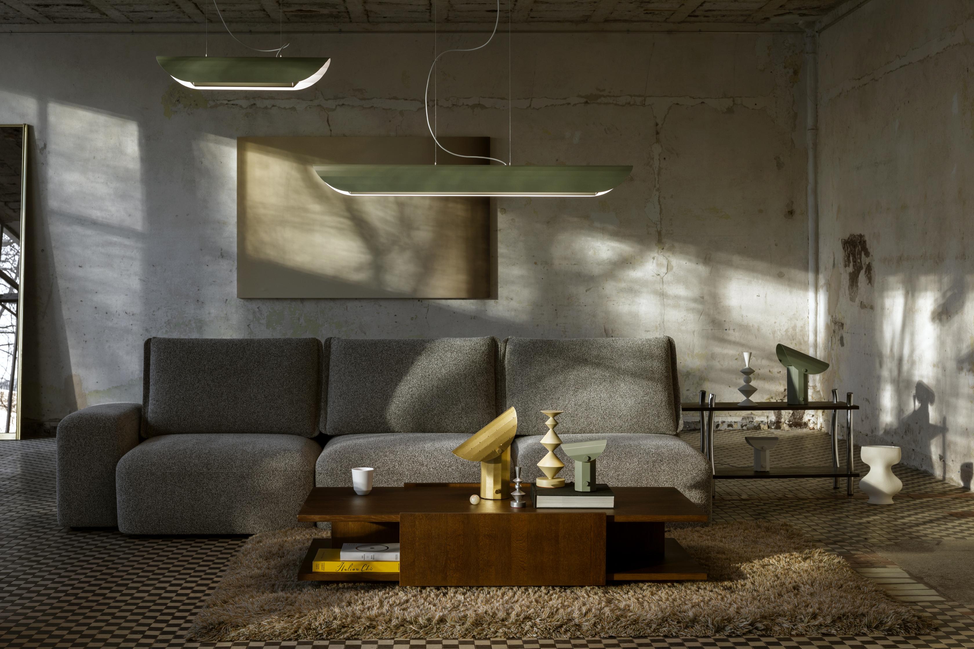 Stolná lampa APOLIN brúsený mosadz