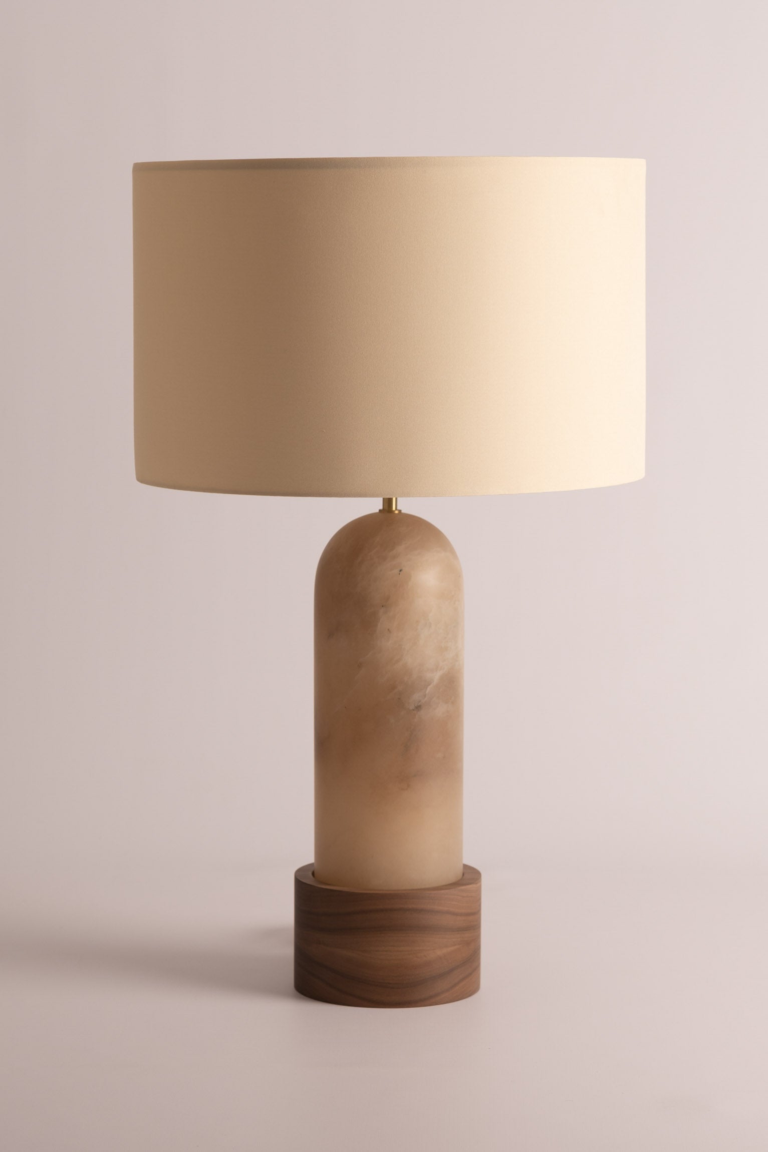 Stolná lampa PURA KELO tmavý béžový alabaster