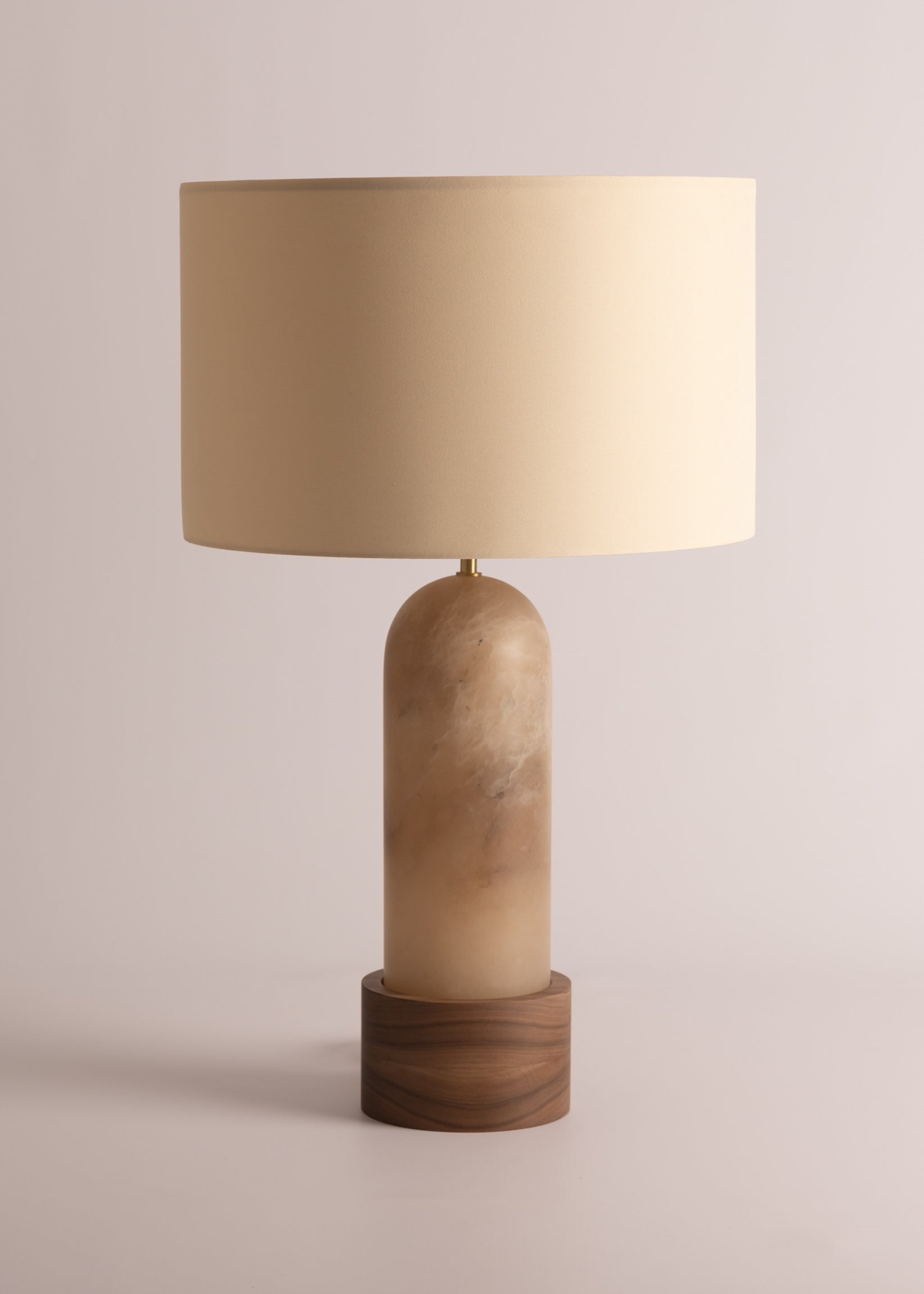 Stolná lampa PURA KELO tmavý béžový alabaster