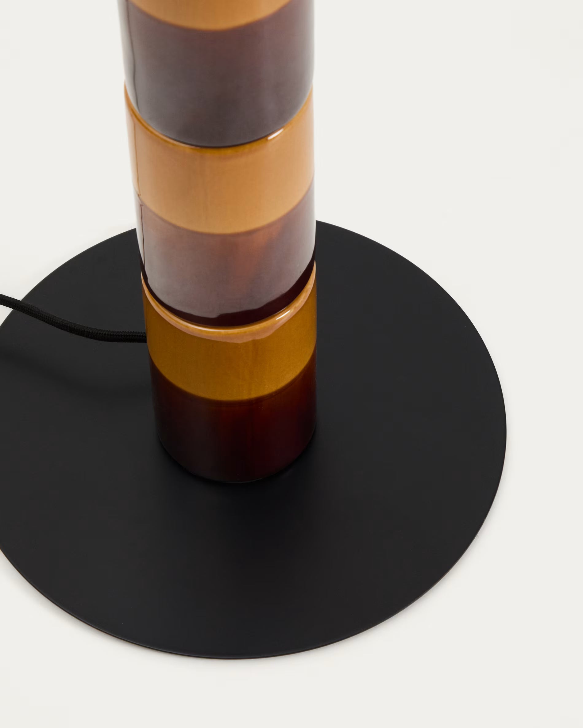 Stojaca lampa MAVRAN hnedá s horčicovou