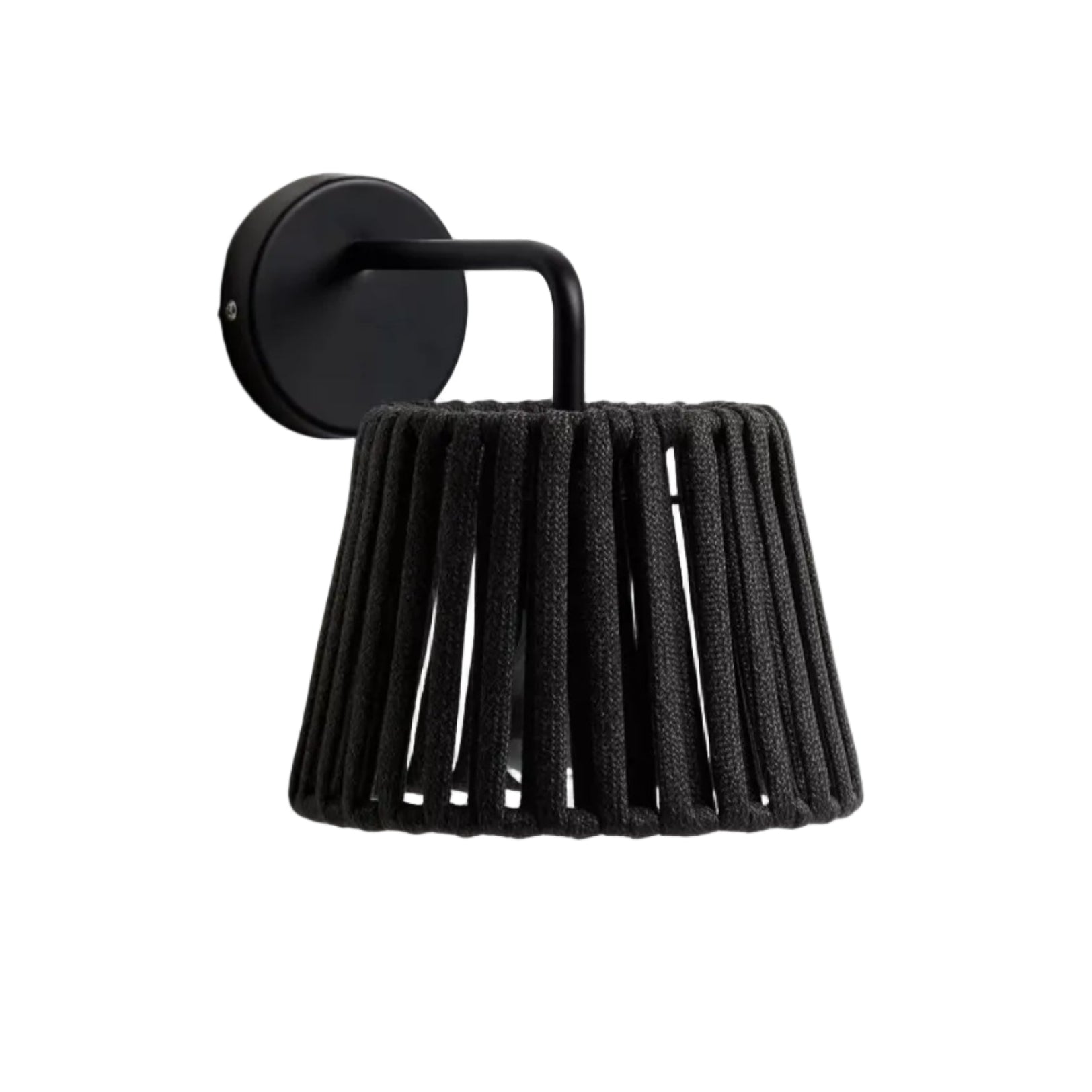 Solárna nástenná záhradná lampa ALDET čierna