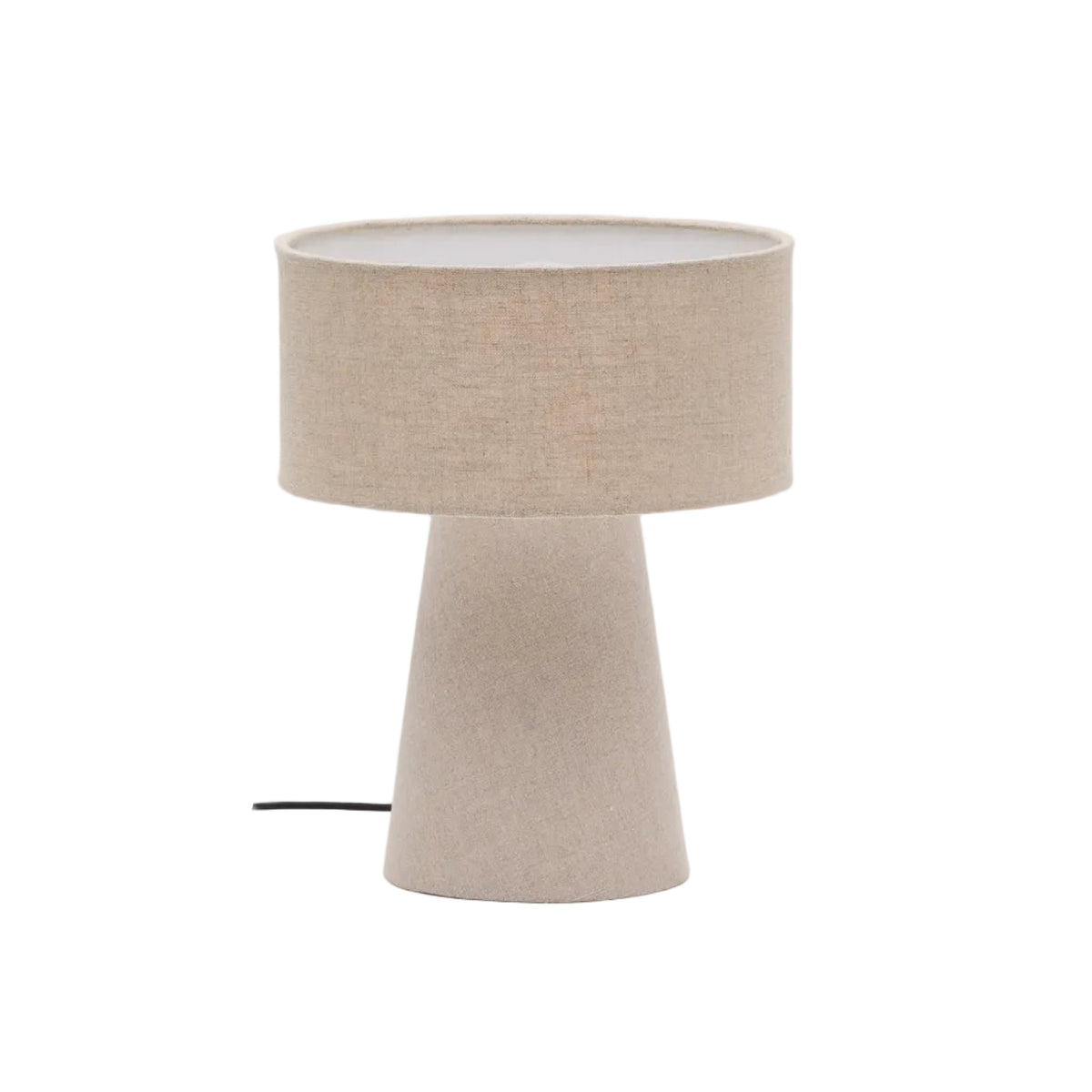 Lampa stołowa ALGAIDA szary z efektem lnu – Kave Home