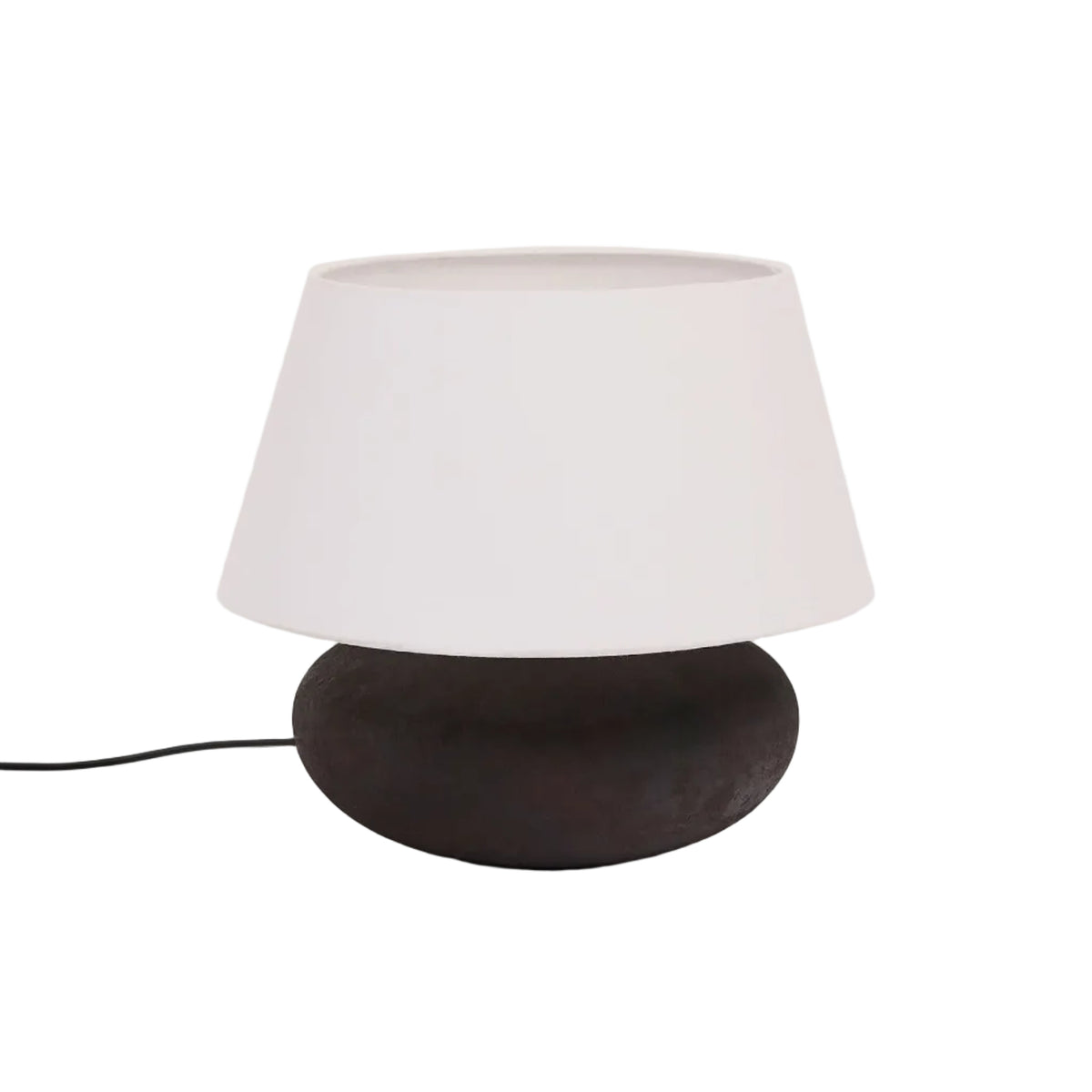 Lampa stołowa NESSI czarny z efektem terakoty – Kave Home