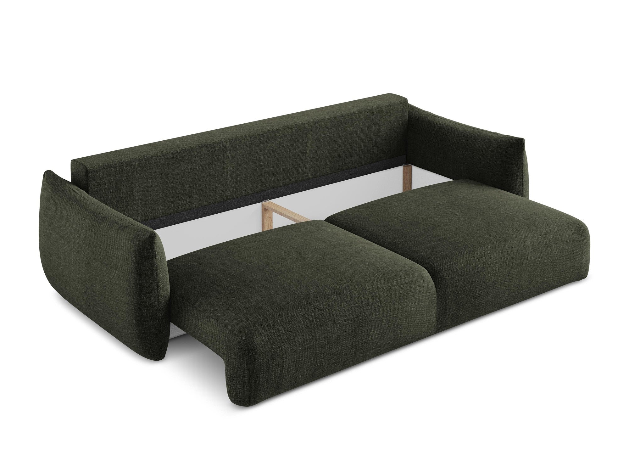 3-Seater Sofa with Sleeping Function LEILA Olive Green