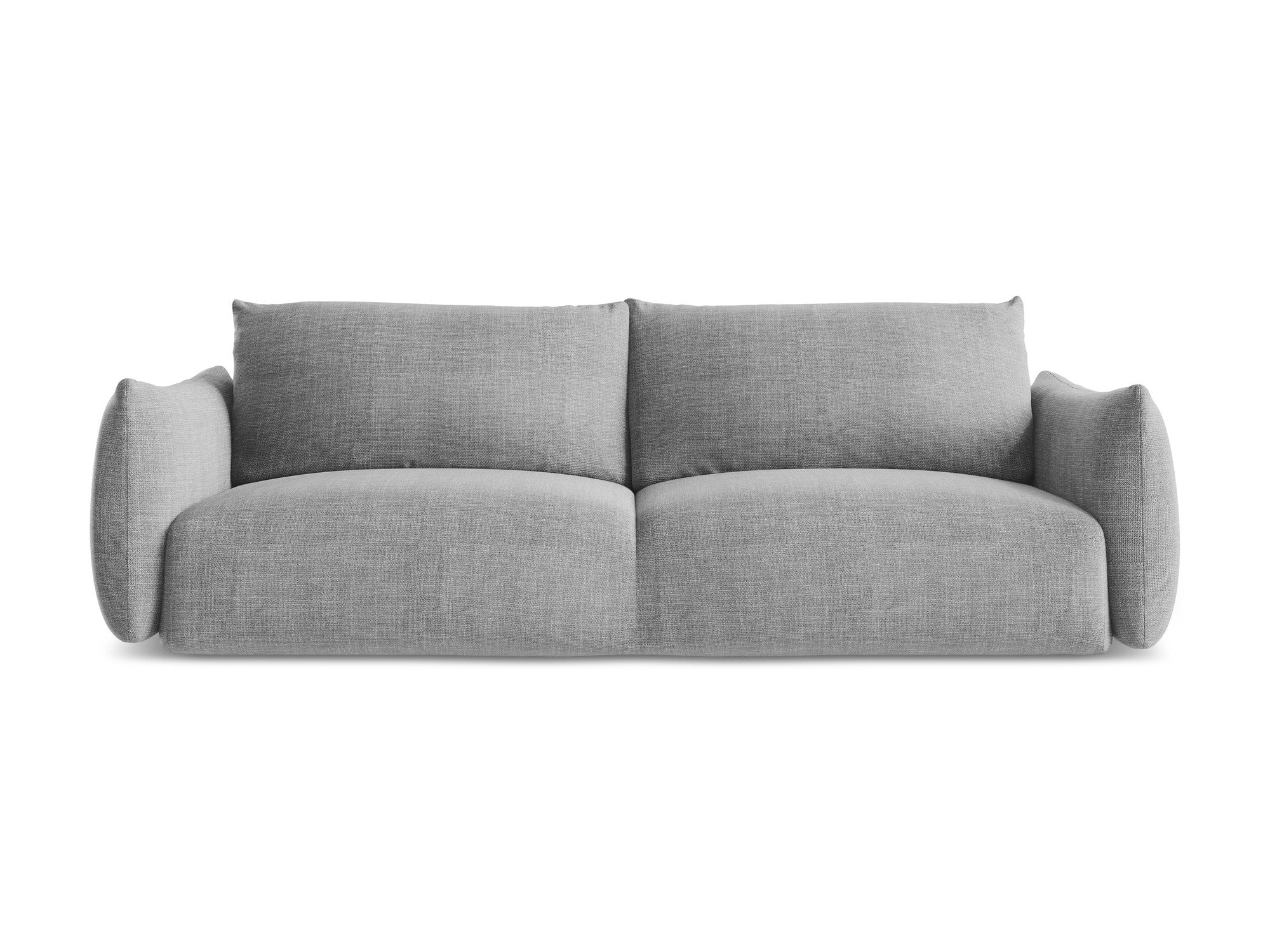 3-Seater Sofa with Sleeping Function LEILA Light Gray