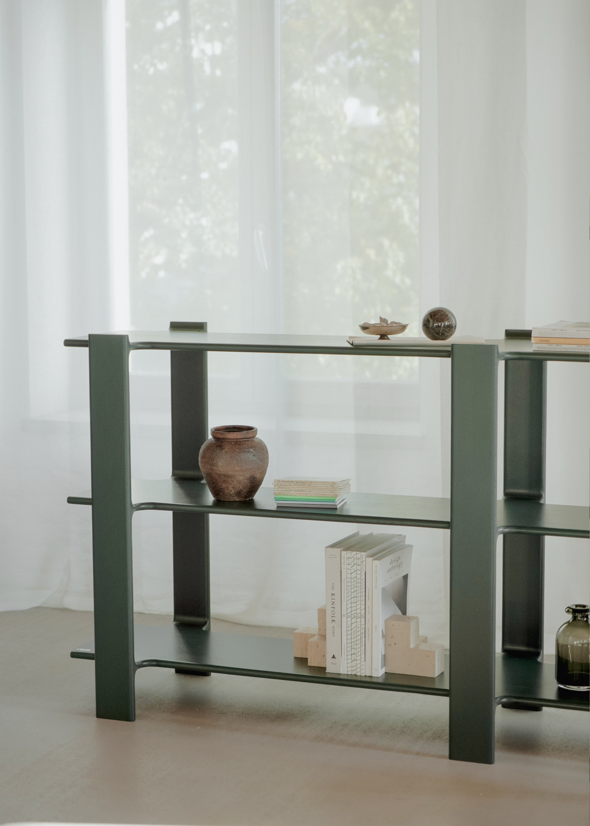 Regał LIGO DUO oliwkowe drewno dębowe