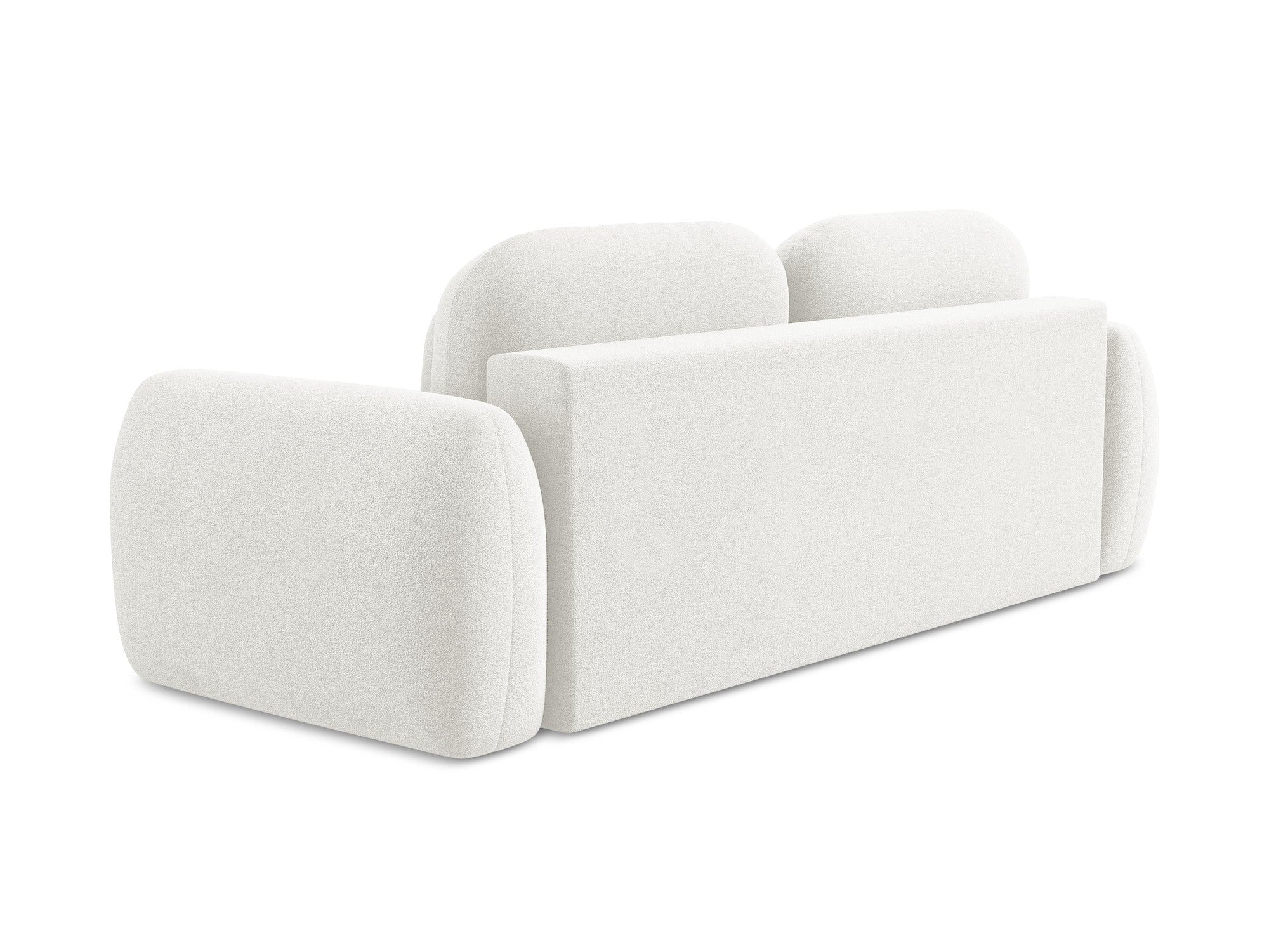 3-Seater Sofa with Sleeping Function LOHI White Boucle
