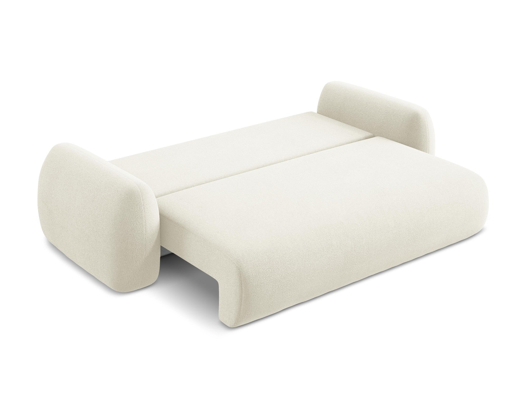 3-Seater Sofa with Sleeping Function LOHI Light Beige Boucle