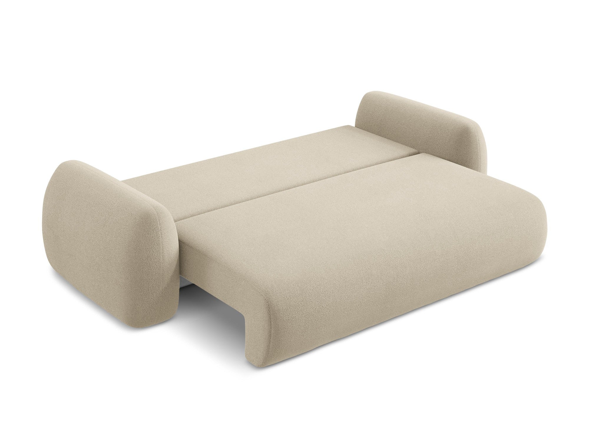 3-Seater Sofa with Sleeping Function LOHI Dark Beige Boucle