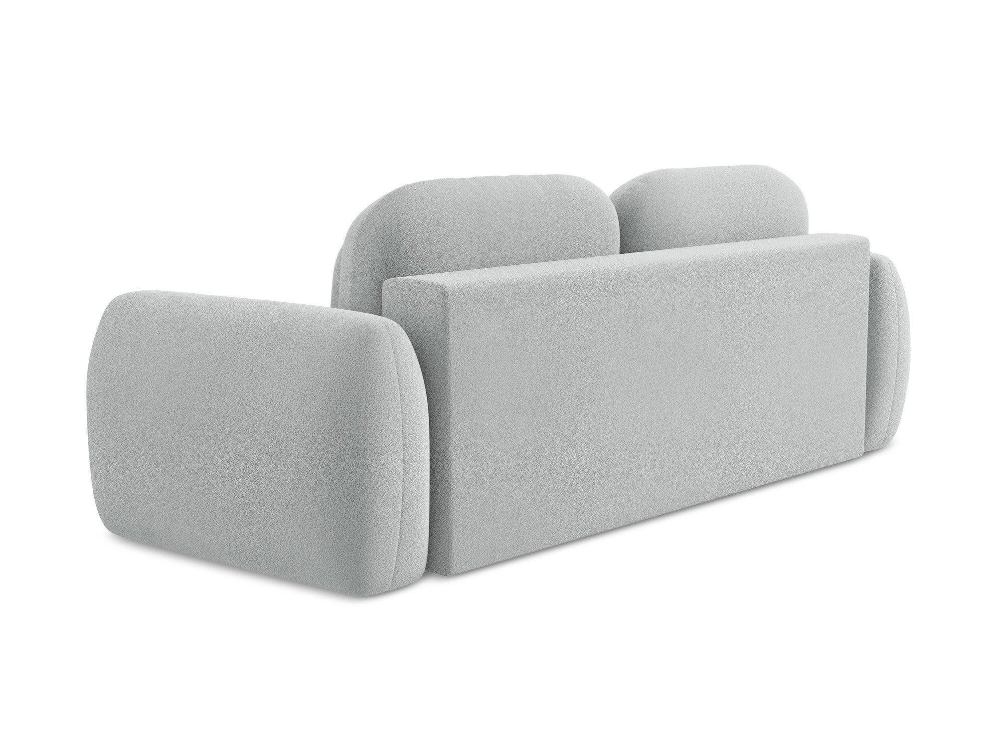 3-Seater Sofa with Sleeping Function LOHI Light Gray Boucle