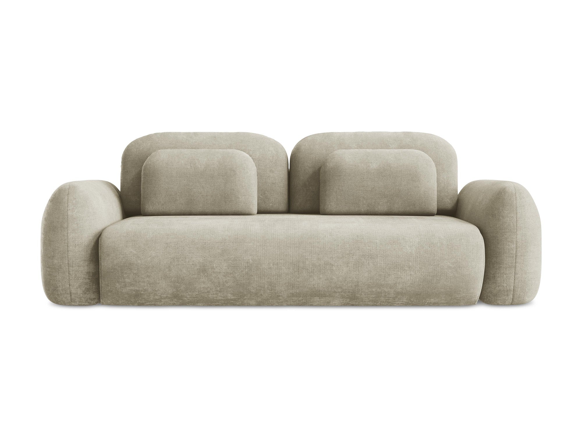 3-Seater Sofa with Sleeping Function LOHI Beige Chenille