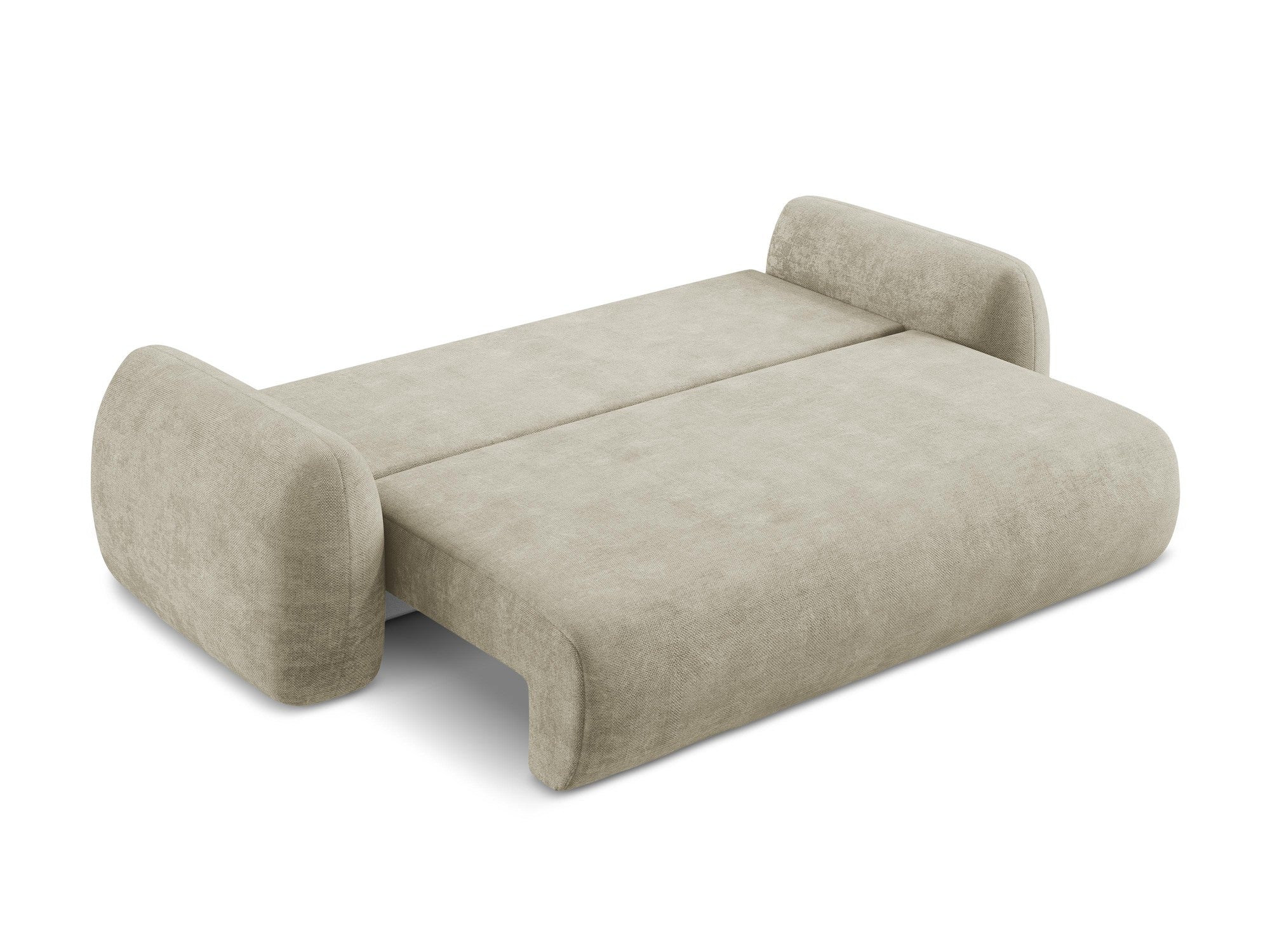 3-Seater Sofa with Sleeping Function LOHI Beige Chenille