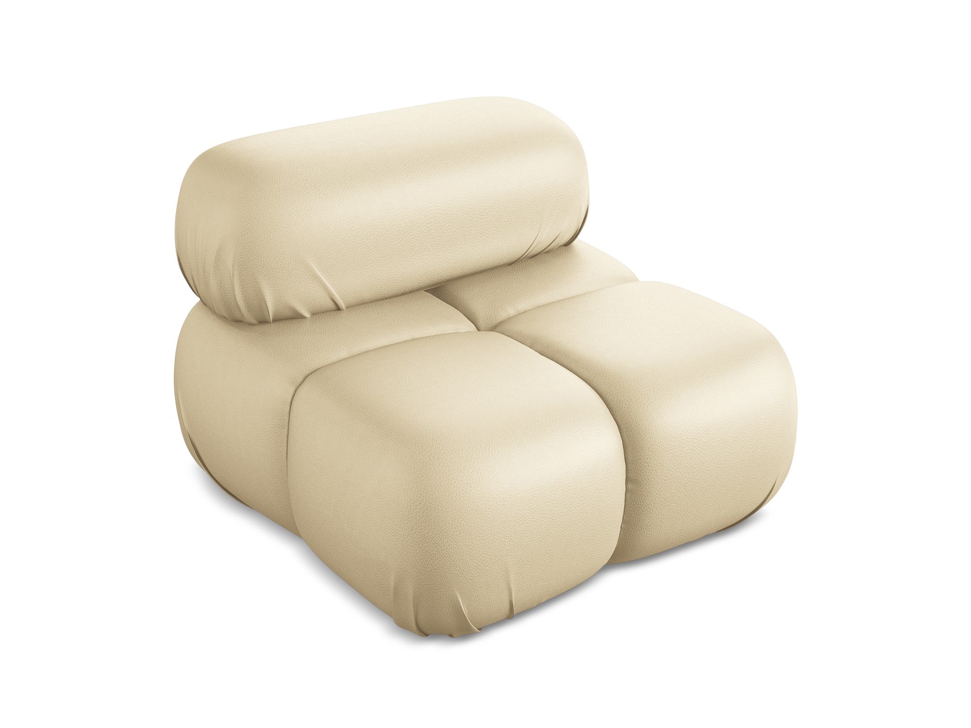 Armchair / module LOKUA beige eco-leather