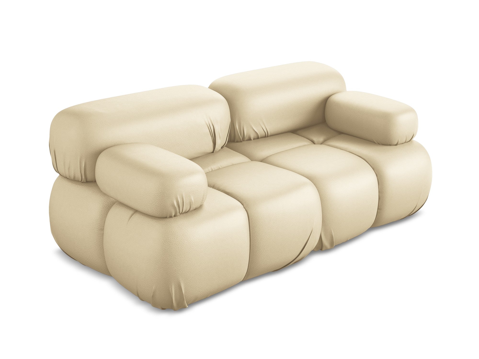 Modular 2-Seater Sofa LOKUA Beige Eco-Leather