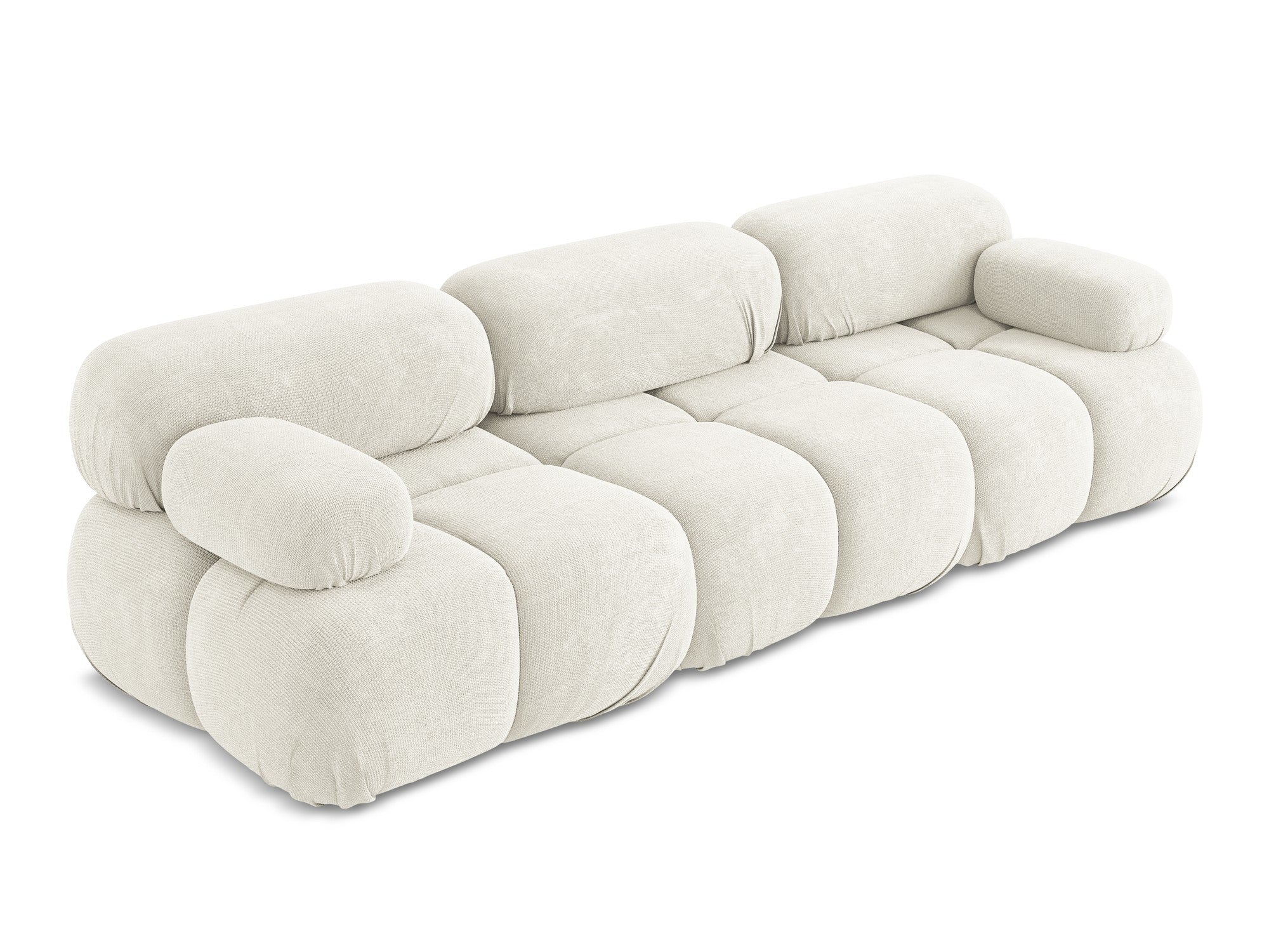 Modulárna pohovka pre 3 osoby LOKUA biely šenil