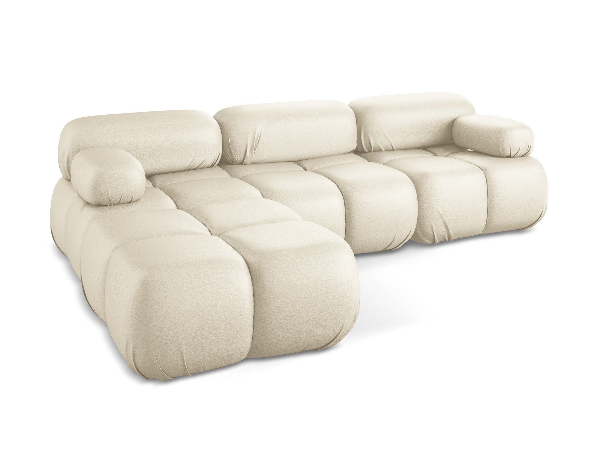 Universal modular corner sofa LOKUA light beige eco-leather
