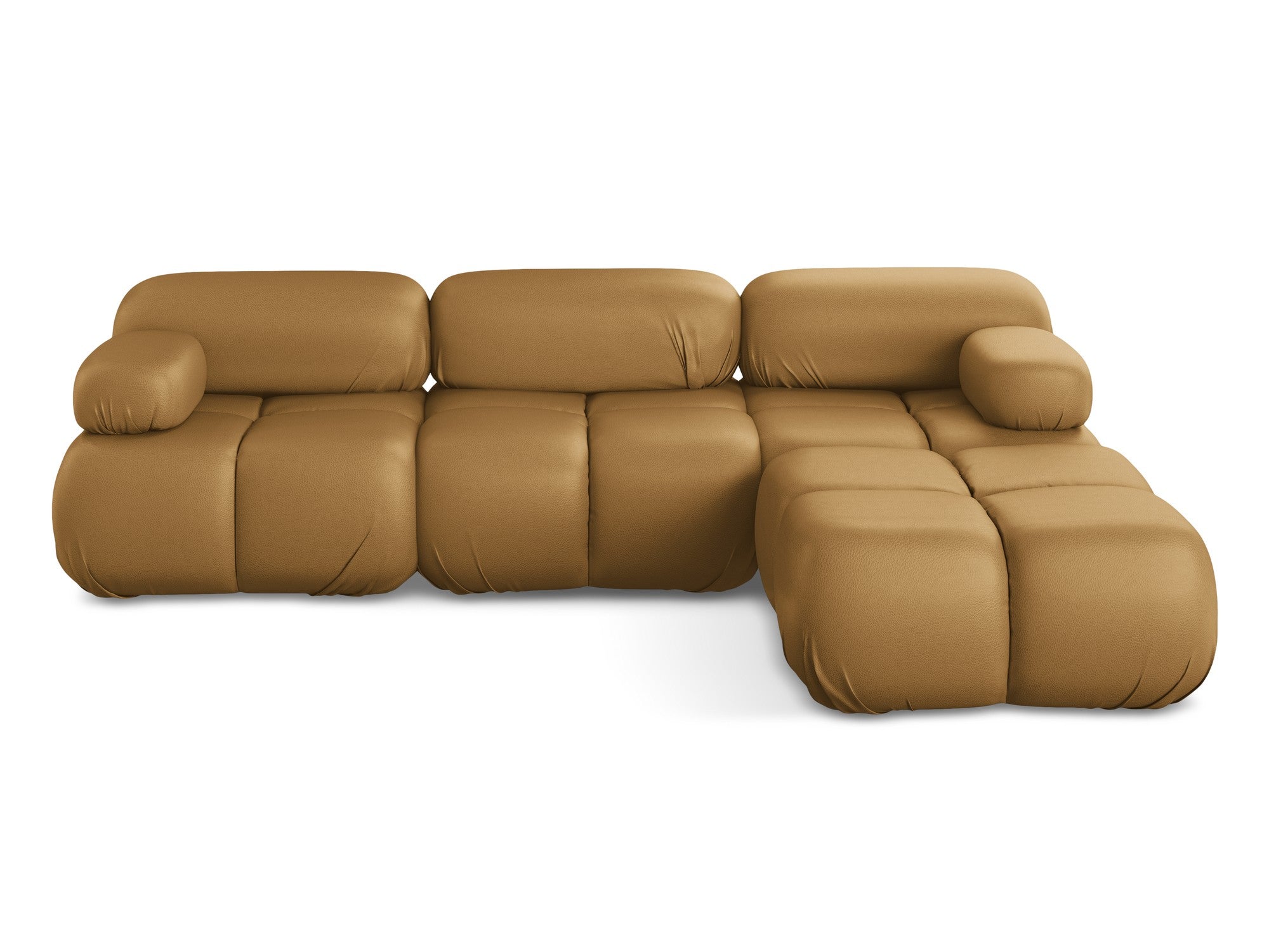Universal modular corner sofa LOKUA caramel eco-leather