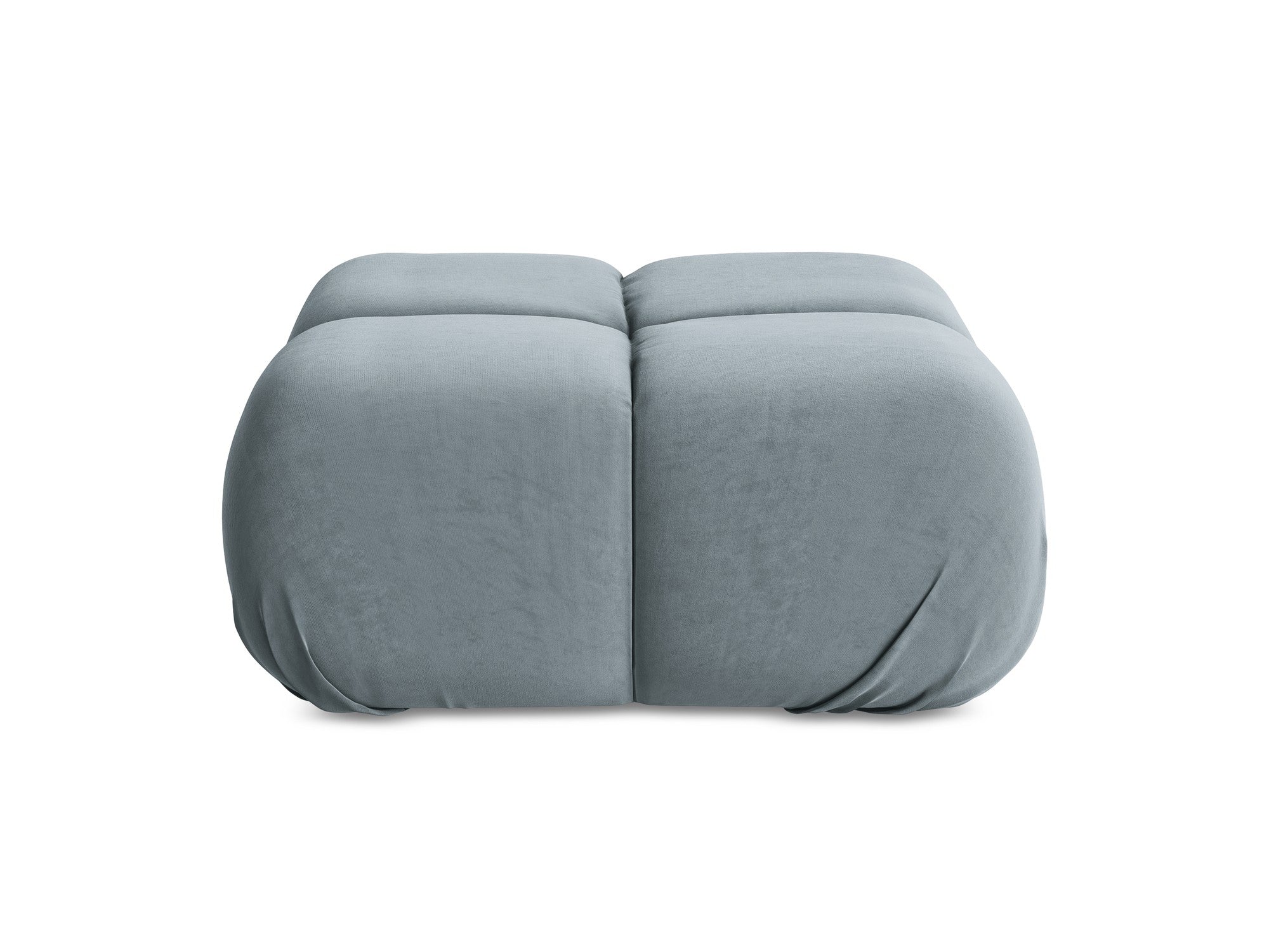 Pouf / velvet module LOKUA light blue