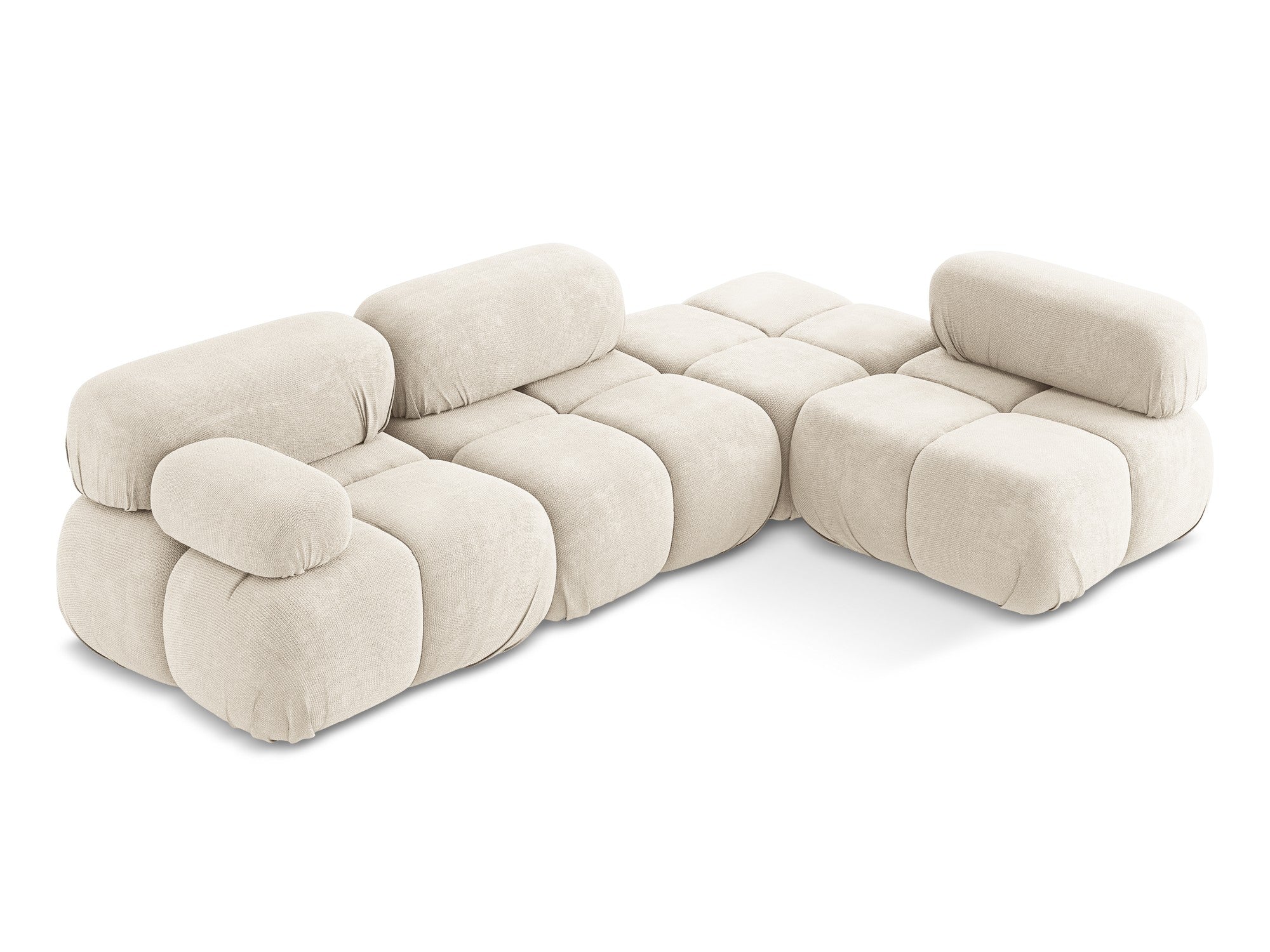 Modulárny rohový gauč pravostranný LOKUA svetlo béžový šenil