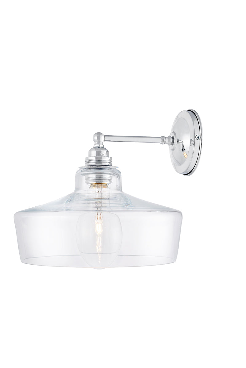 LONGIS III wall lamp transparent with shiny chrome