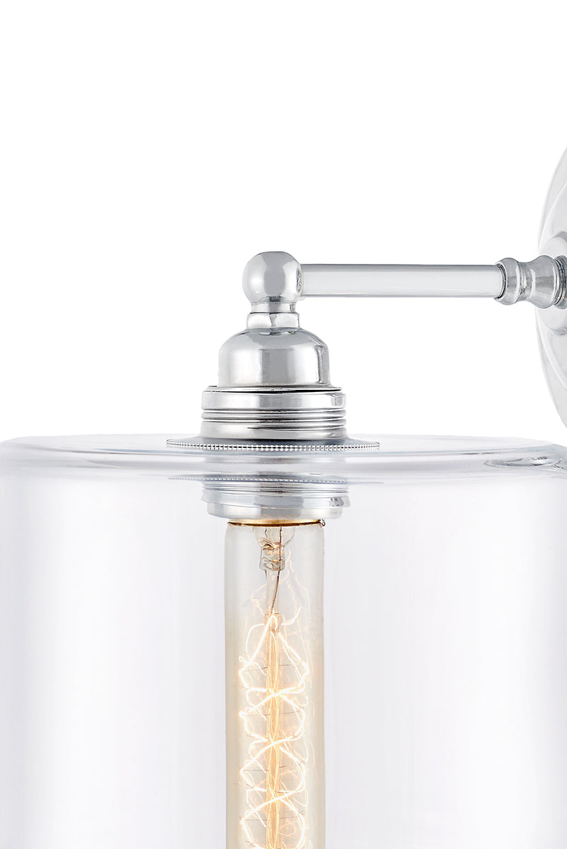 Kinkiet LONGIS IV priehľadný s lesklým chrómom