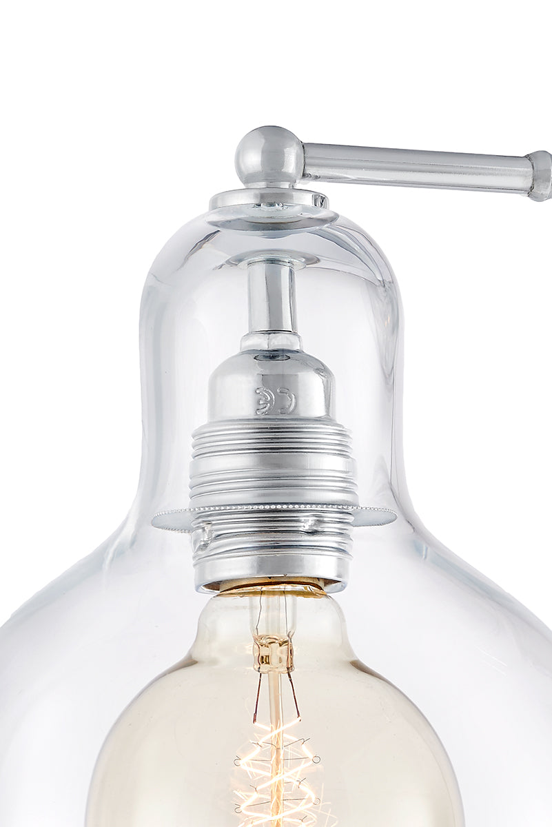 Kinkiet LONGIS I priehľadný s lesklým chrómom