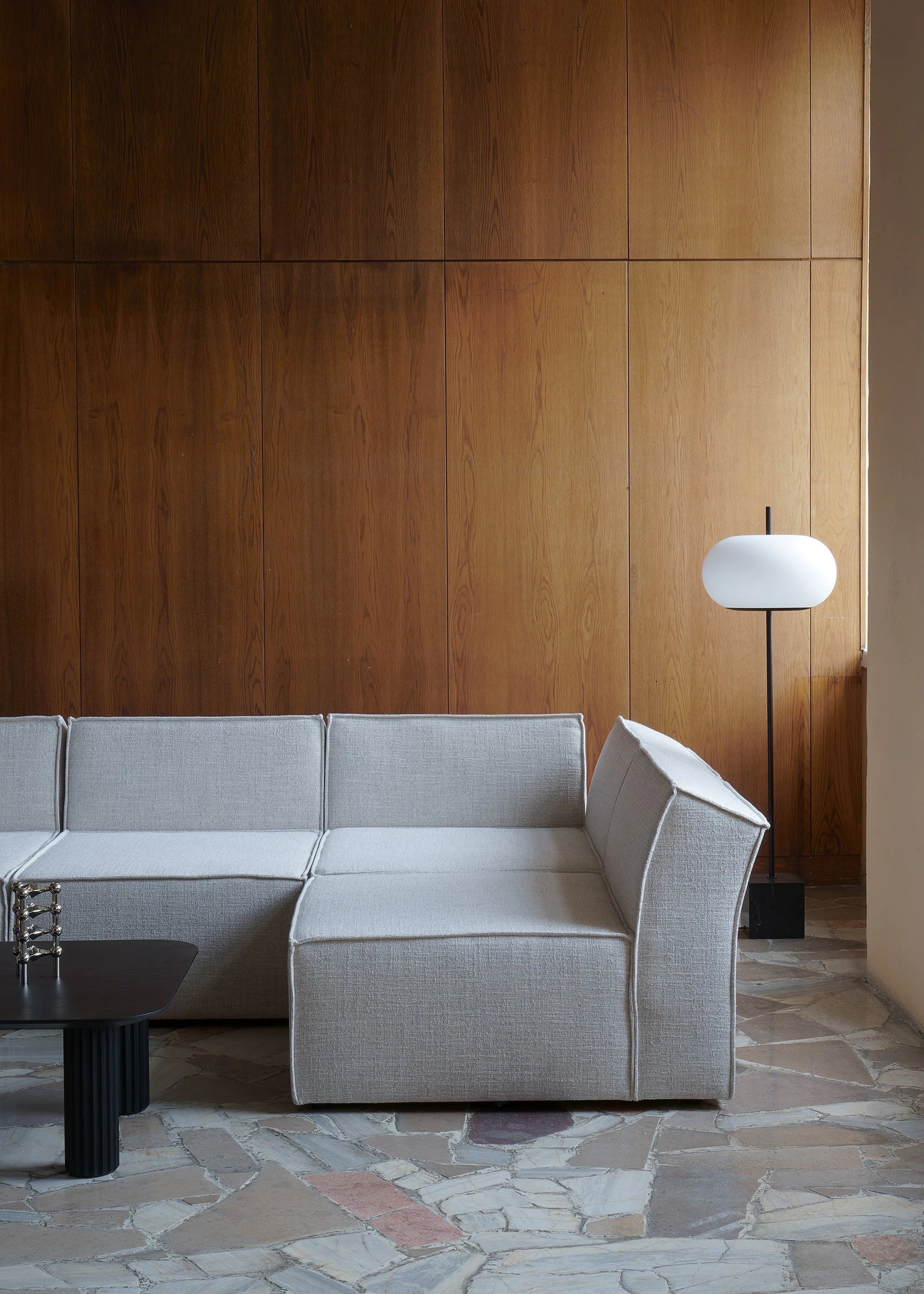 Sofa modułowa ANDO - moduł środkowy rdzawy