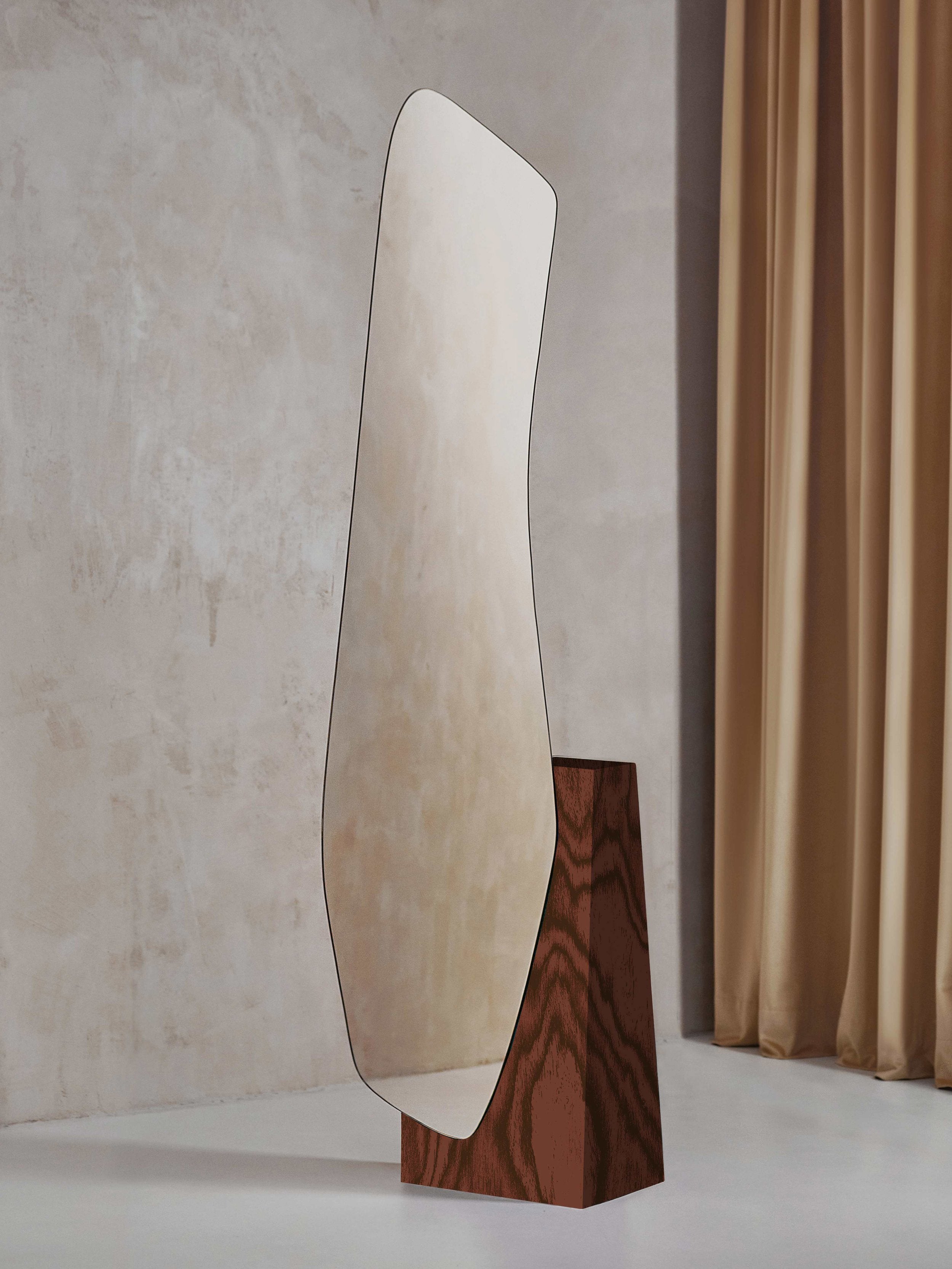 Podlahová lampa LAKE 5 ALPI hnedý drevený dyha