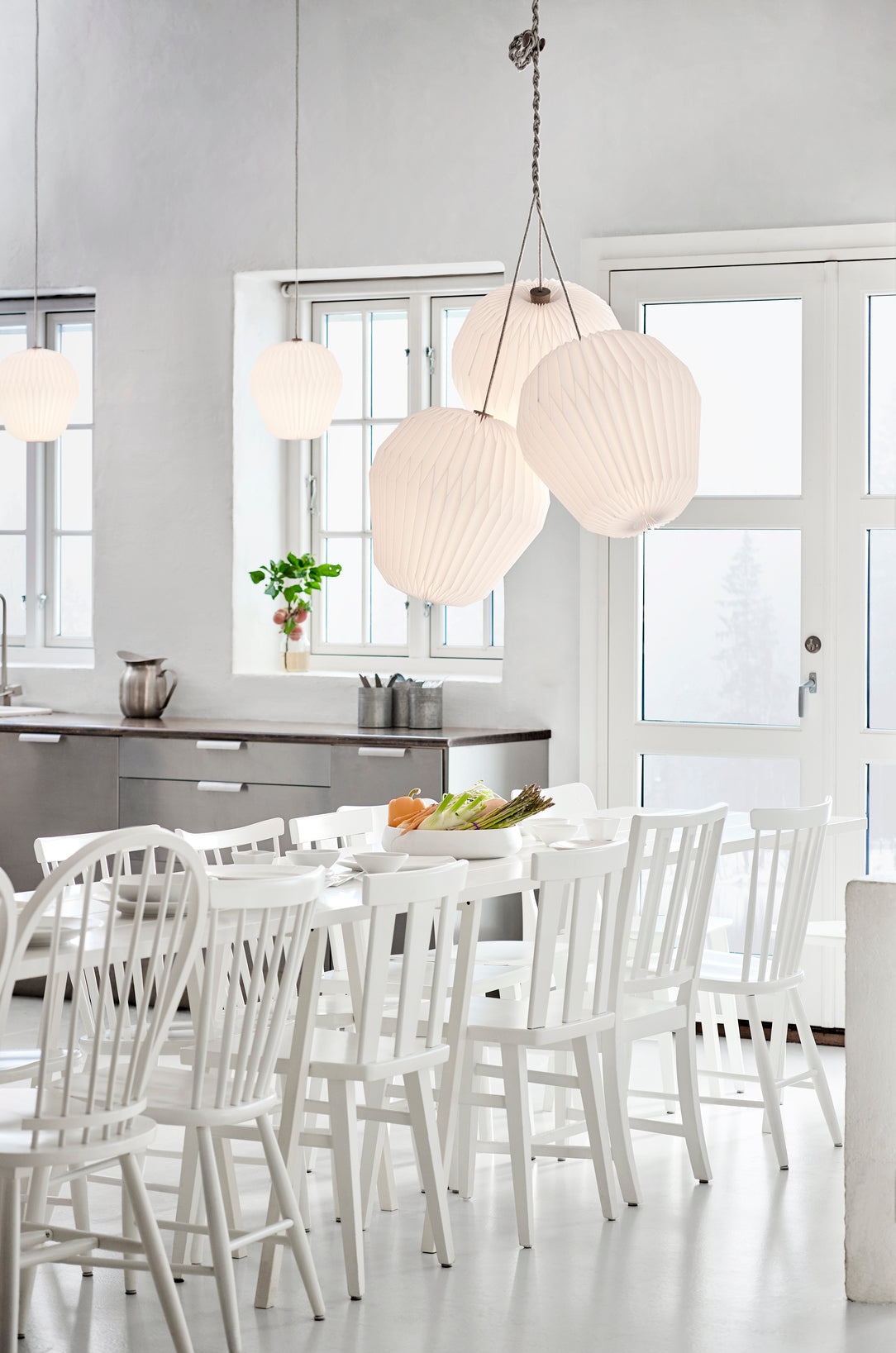 Závesná lampa MODEL 130 KYTICA 3 biela