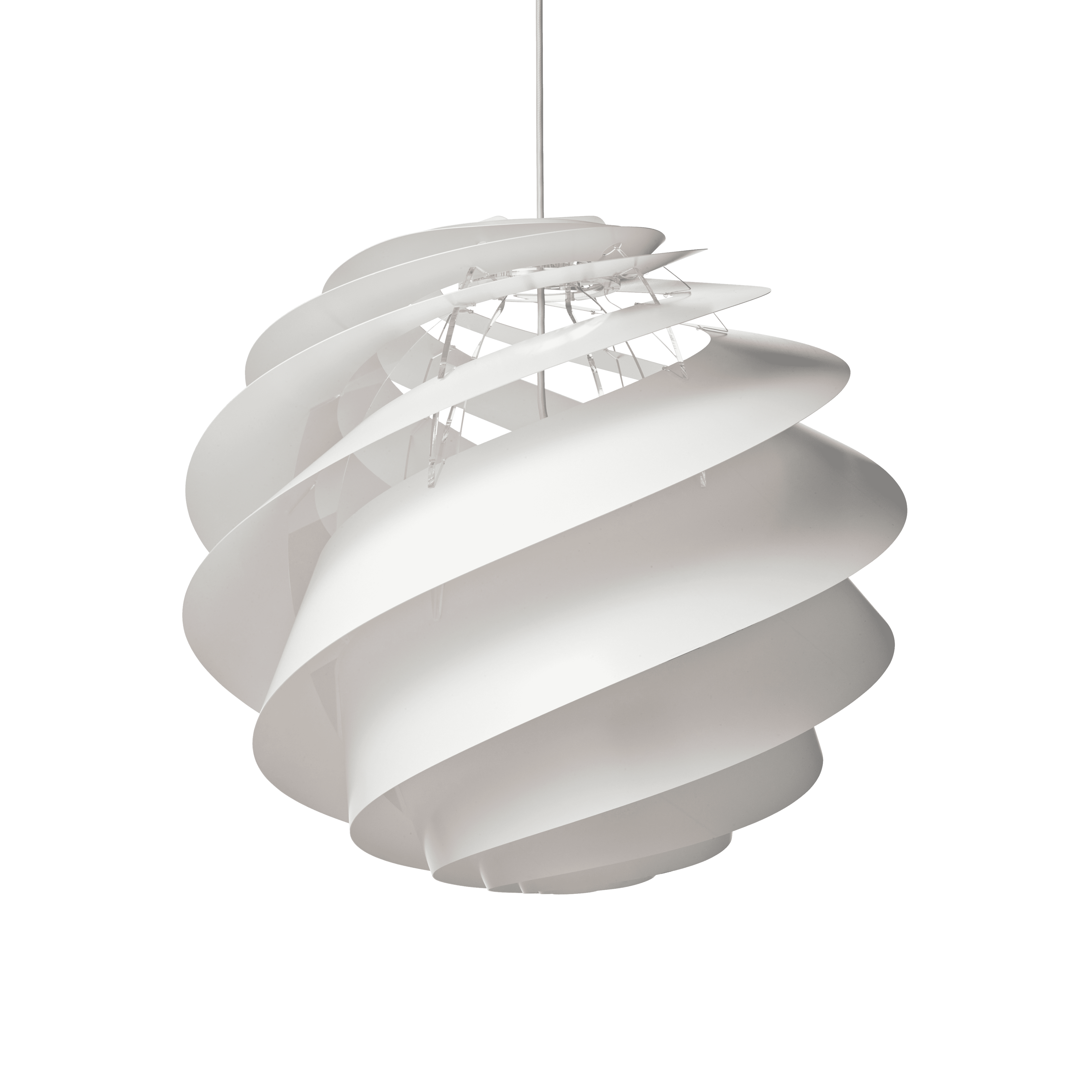 Závesná lampa MODEL 1313 SWIRL 3 biela