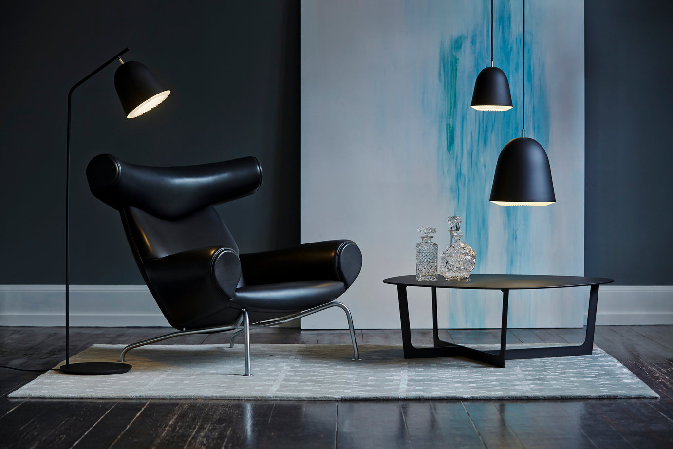 Závesná lampa MODEL 155 CACHÉ XL čierna