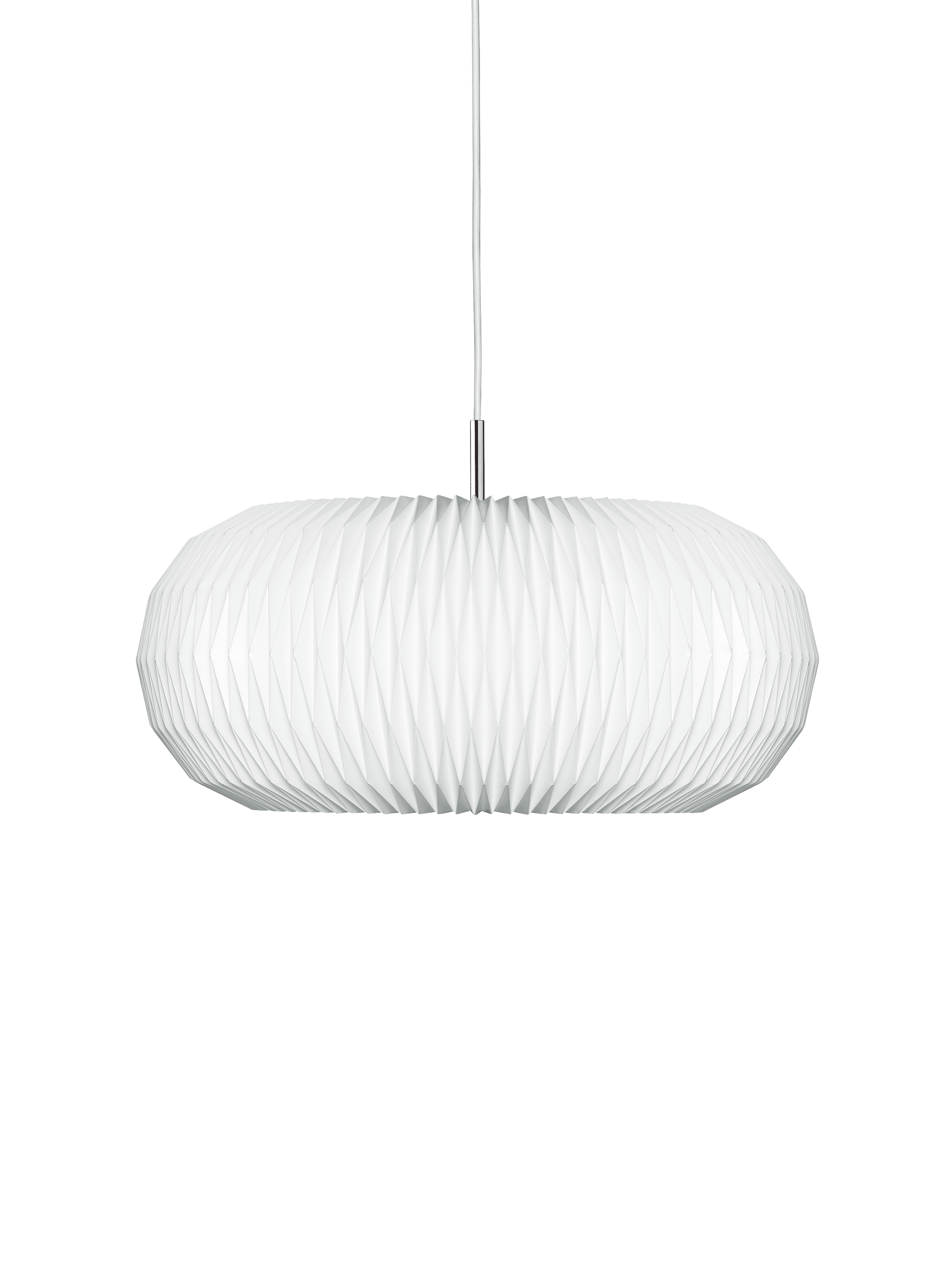 Závesná lampa MODEL 195 DONUT biela so strieborným